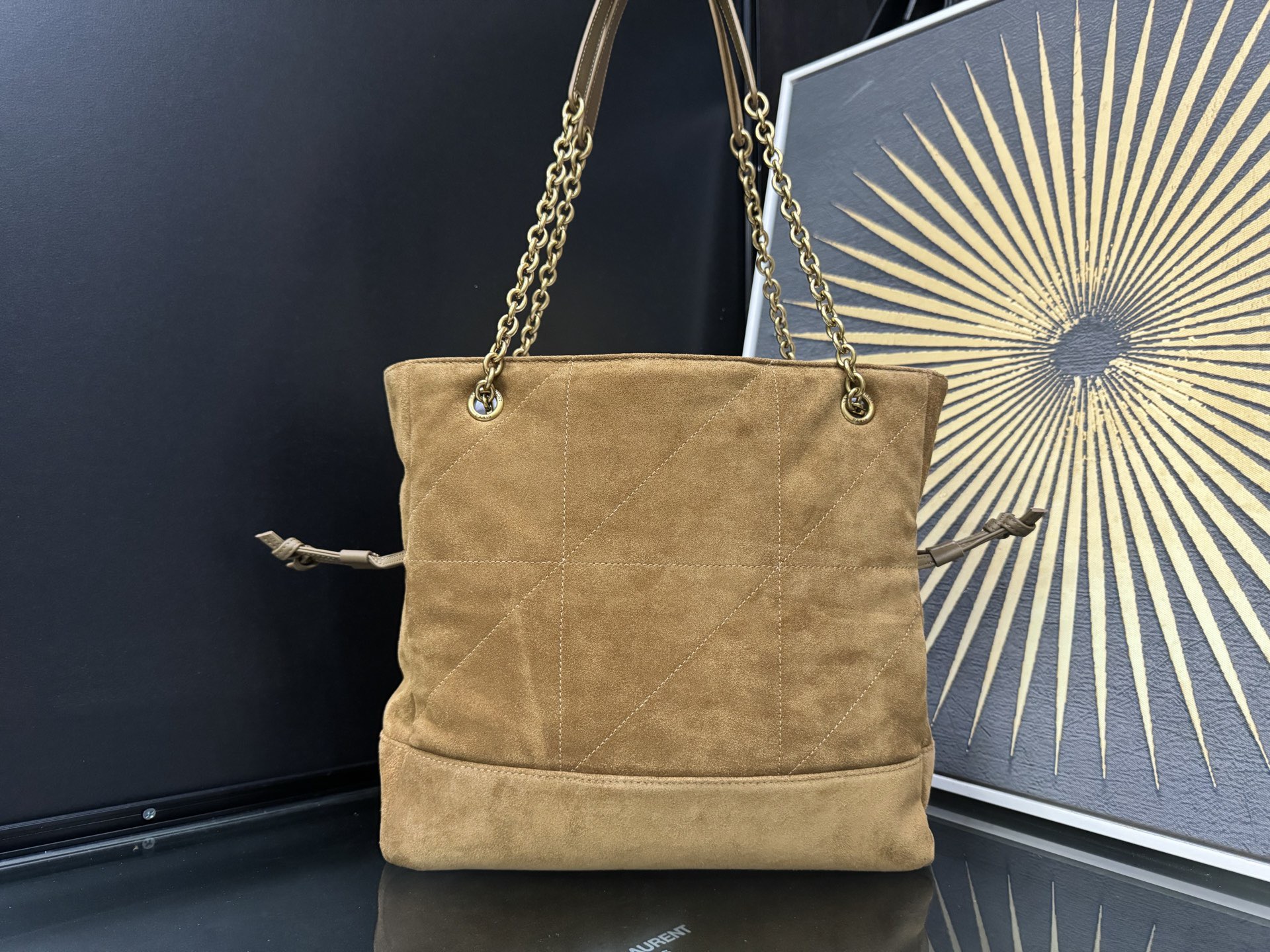 Saint Laurent 생로랑 제이미 4.3 라지 포숑 스웨이드 버킷백 833948 3