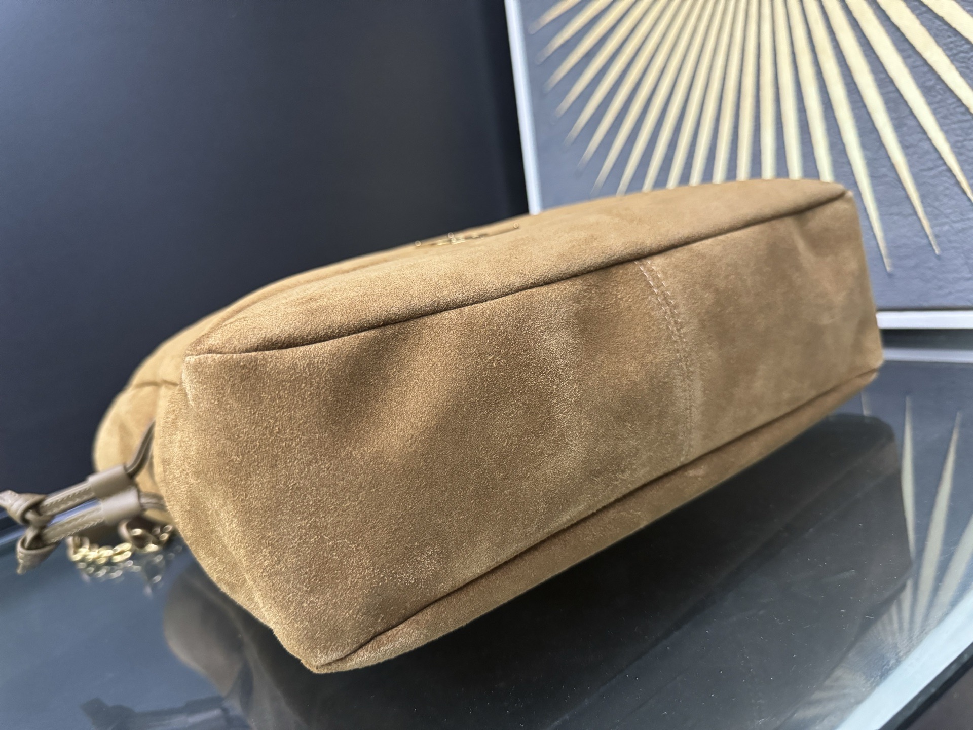 Saint Laurent 생로랑 제이미 4.3 라지 포숑 스웨이드 버킷백 833948 4