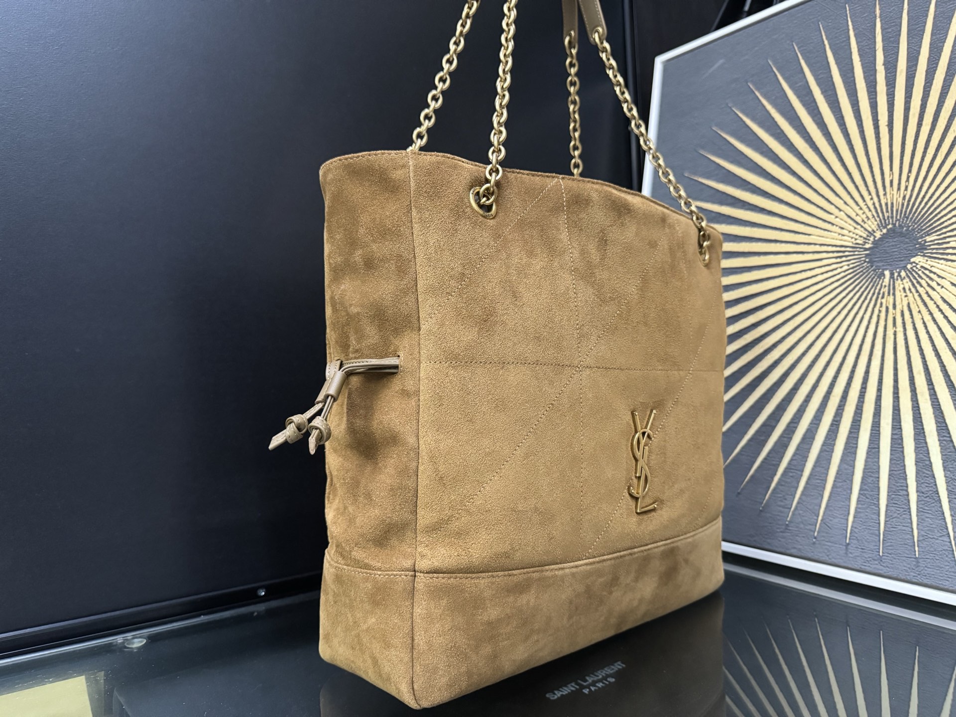 Saint Laurent 생로랑 제이미 4.3 라지 포숑 스웨이드 토트백 809824 2