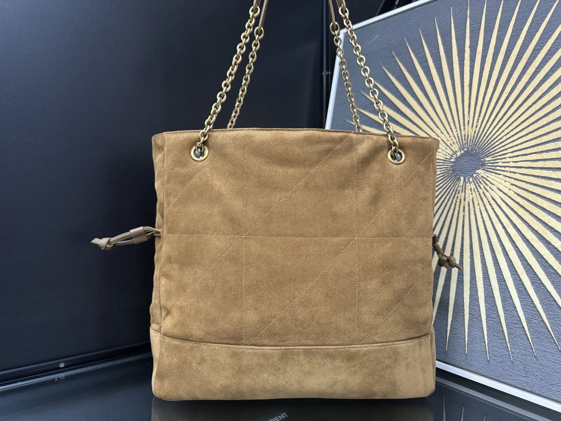 Saint Laurent 생로랑 제이미 4.3 라지 포숑 스웨이드 토트백 809824 3