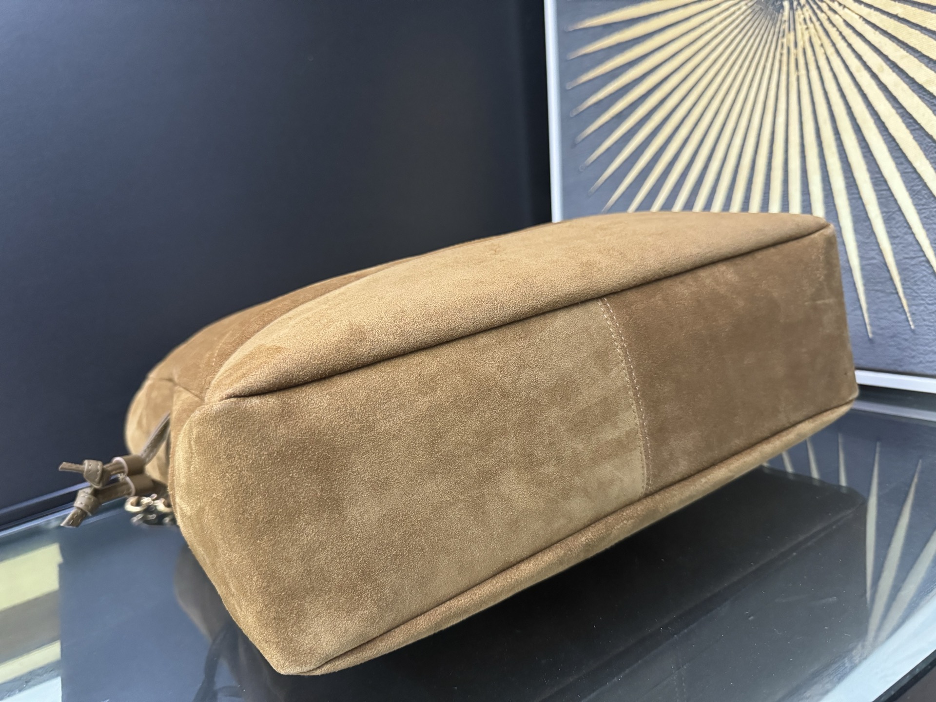 Saint Laurent 생로랑 제이미 4.3 라지 포숑 스웨이드 토트백 809824 4