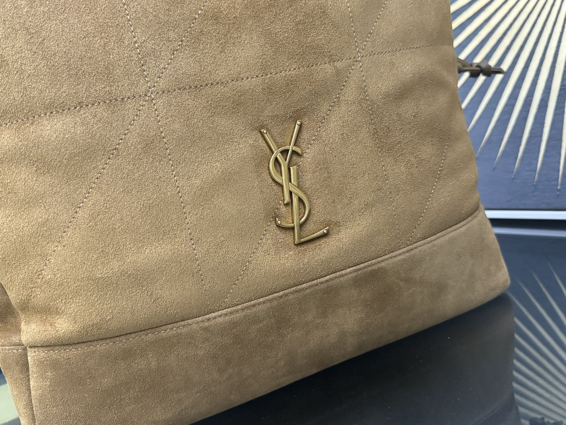 Saint Laurent 생로랑 제이미 4.3 라지 포숑 스웨이드 토트백 809824 5