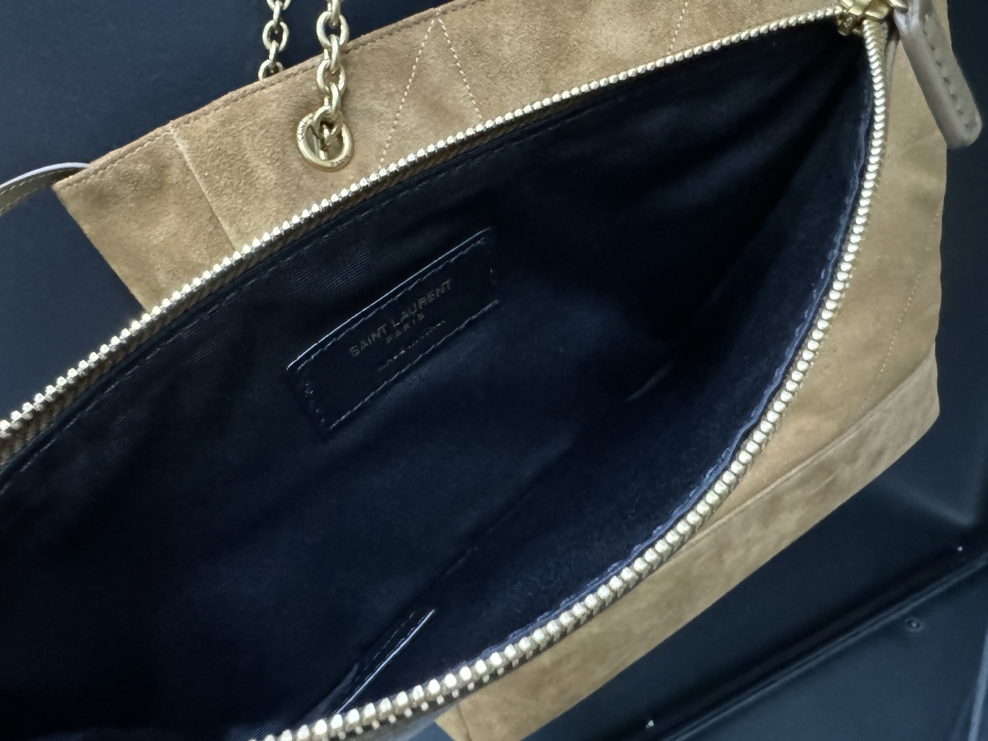 Saint Laurent 생로랑 제이미 4.3 라지 포숑 스웨이드 토트백 809824 7