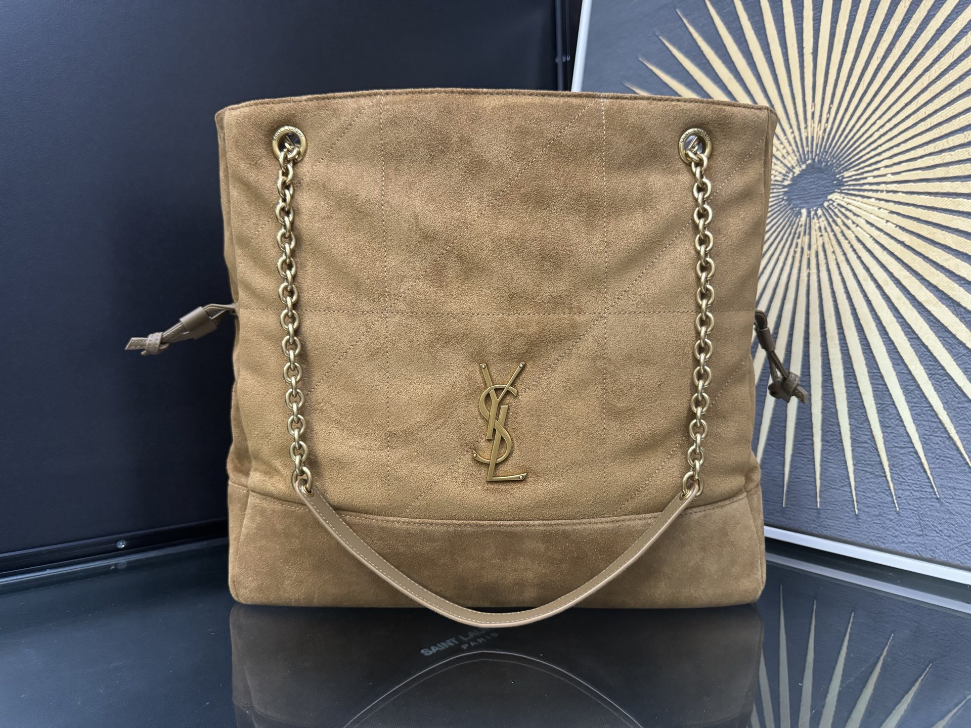 Saint Laurent 생로랑 제이미 4.3 라지 포숑 스웨이드 토트백 809824 8