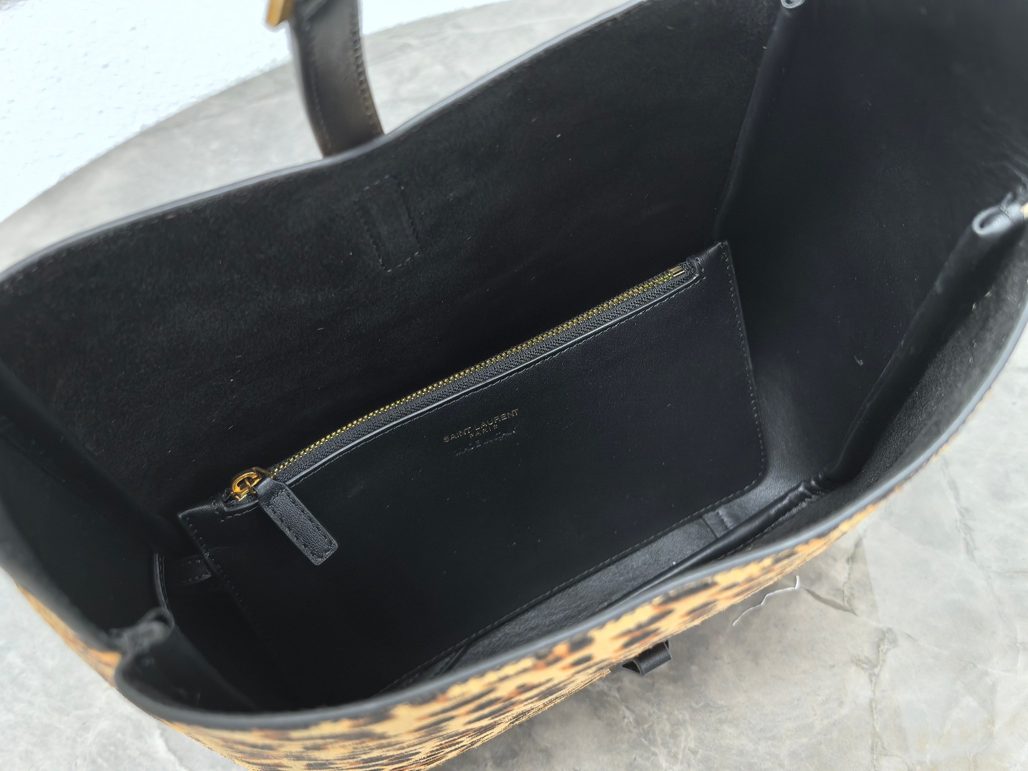 SAINT LAURENT 생로랑 르 5아7 레오파드 헤어카프 호보백 713938 6