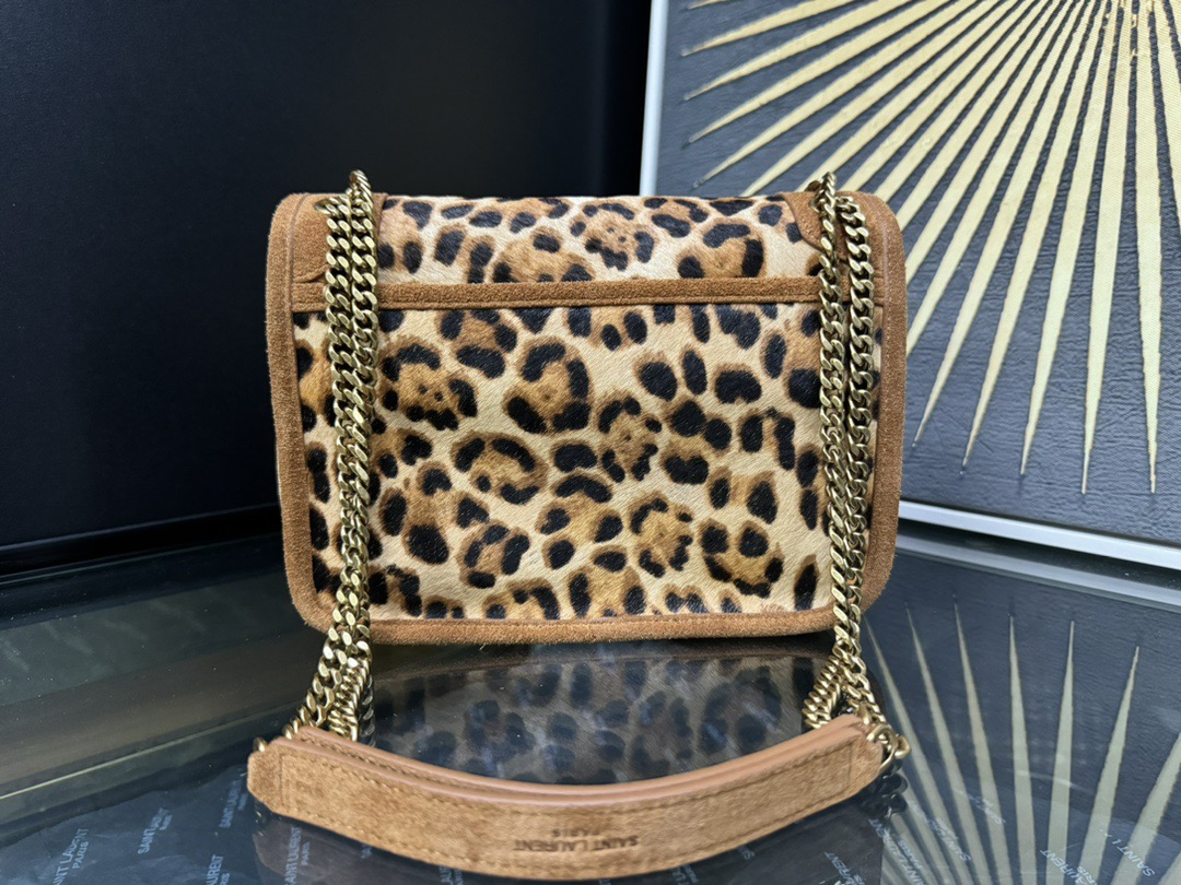 SAINT LAURENT 생로랑 니키 미디엄 레오파드 헤어카프 체인백 6