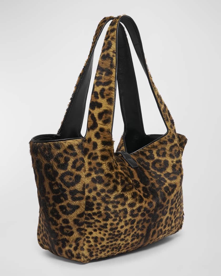 SAINT LAURENT 생로랑 베아 레오파드 헤어카프 쇼핑 토트 호보백 763435 8