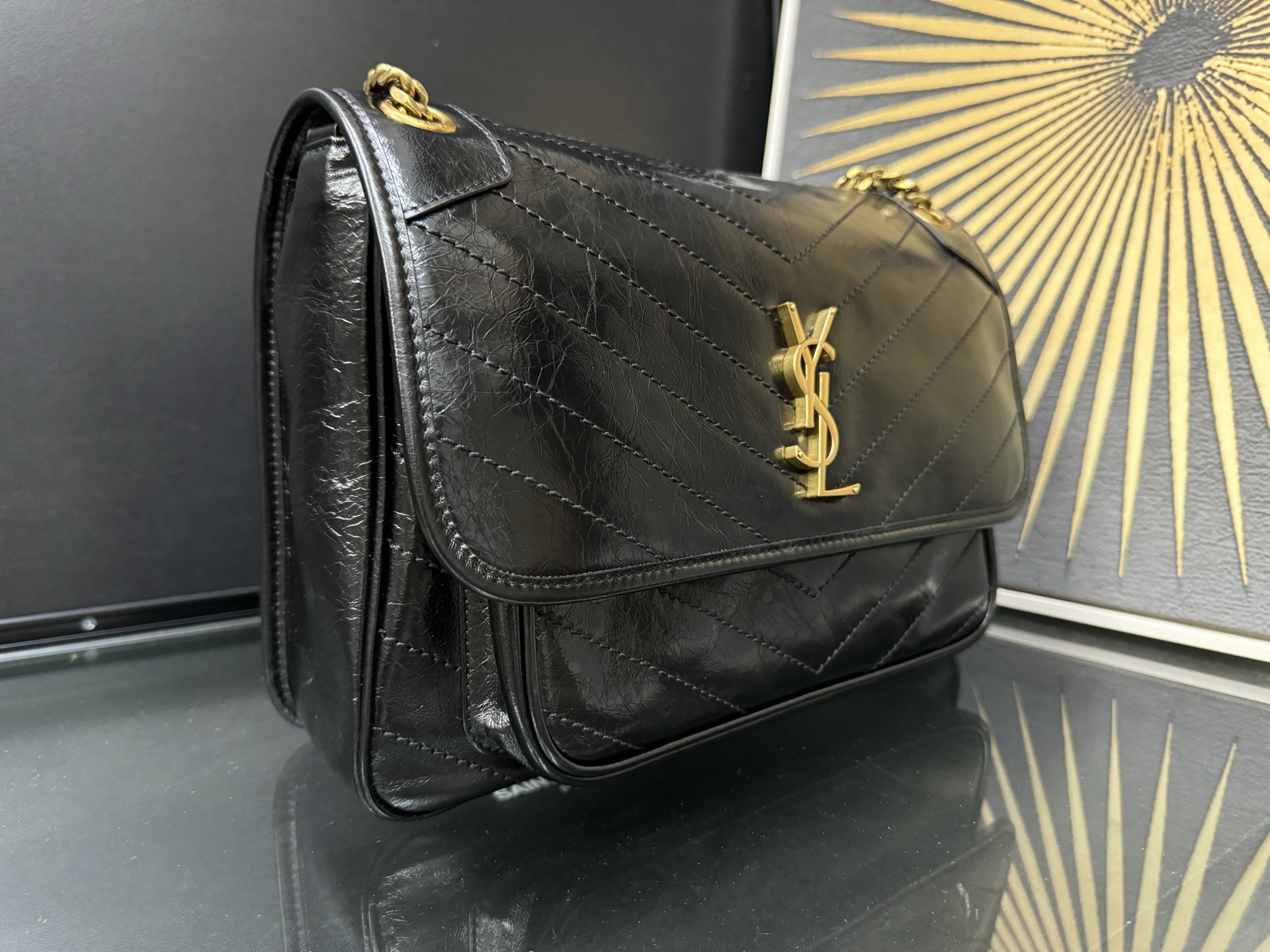 Saint Laurent NIKI Large Chain Bag 생로랑 니키 라지 체인백 빈티지 가죽 2