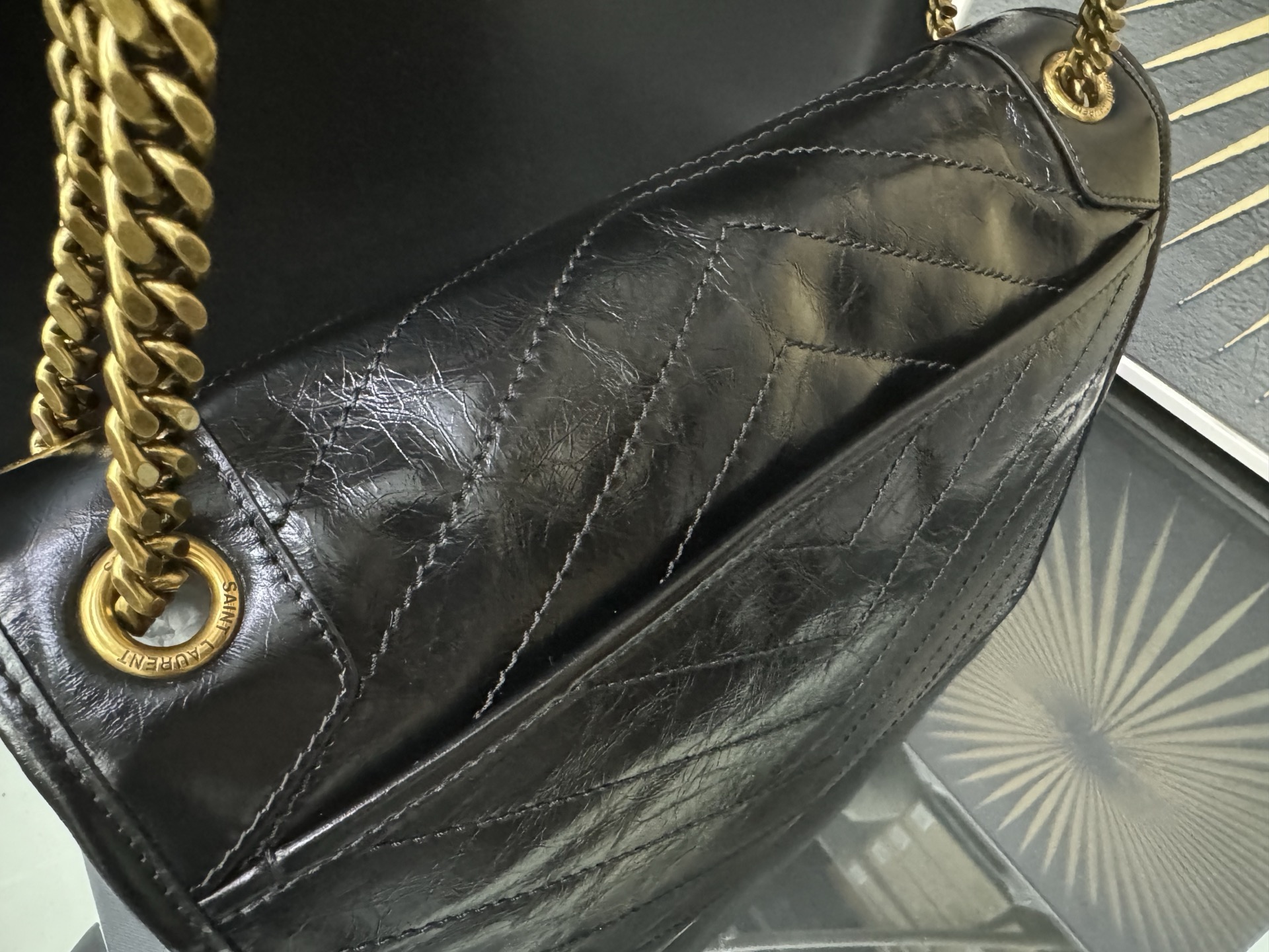 Saint Laurent NIKI Large Chain Bag 생로랑 니키 라지 체인백 빈티지 가죽 4