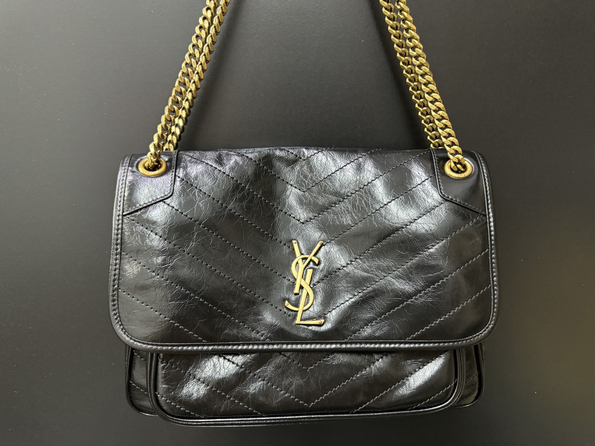 Saint Laurent NIKI Large Chain Bag 생로랑 니키 라지 체인백 빈티지 가죽 8
