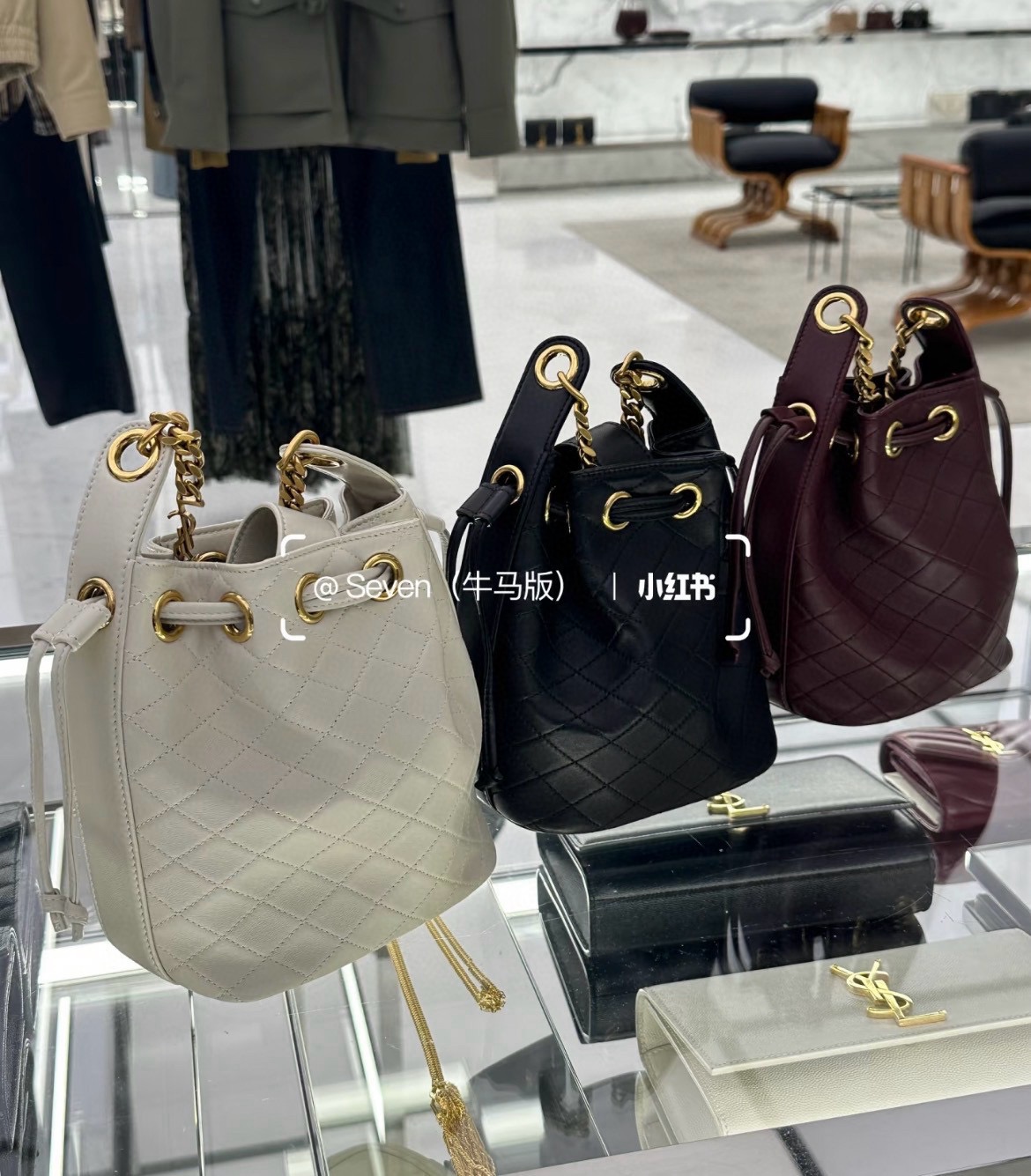 Saint Laurent Le CASSANDRE 생로랑 르 까산드르 램스킨 버킷백 840886 6