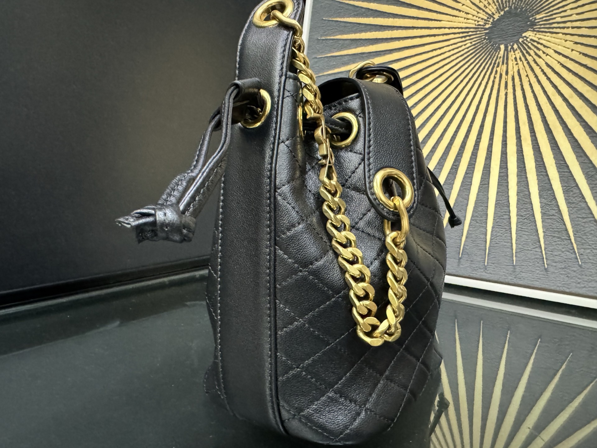 Saint Laurent Le CASSANDRE 생로랑 르 까산드르 램스킨 버킷백 840886 8