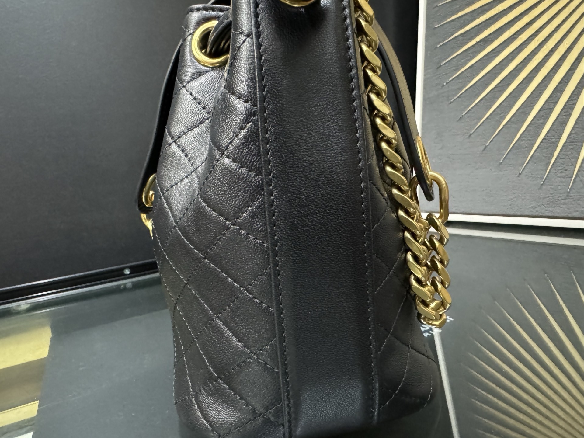 Saint Laurent Le CASSANDRE 생로랑 르 까산드르 램스킨 버킷백 840886 10