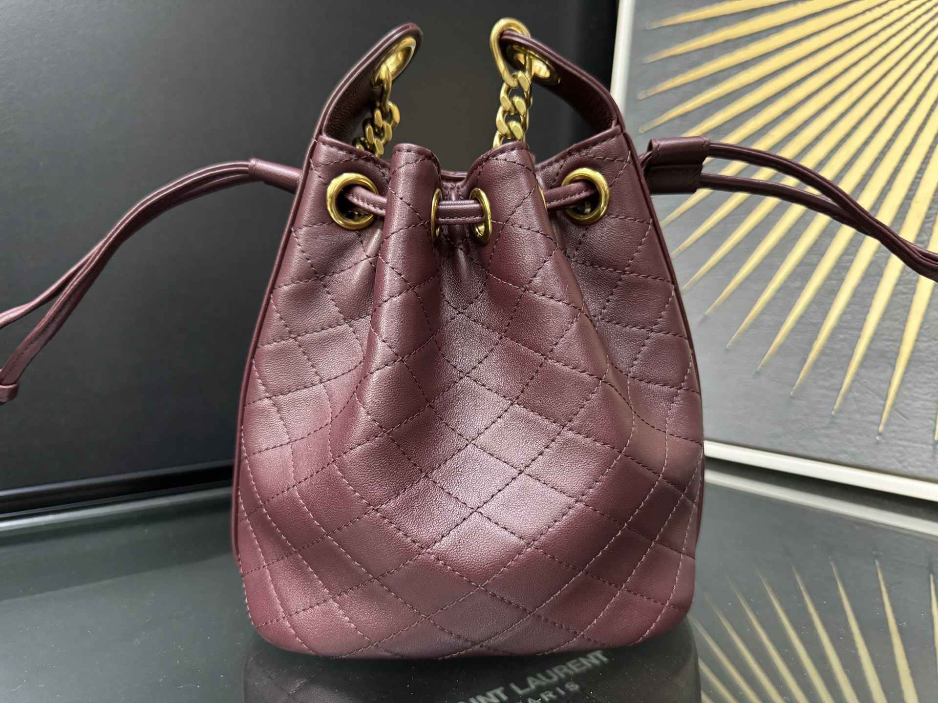 Saint Laurent Le CASSANDRE 생로랑 르 까산드르 램스킨 버킷백 840886 10