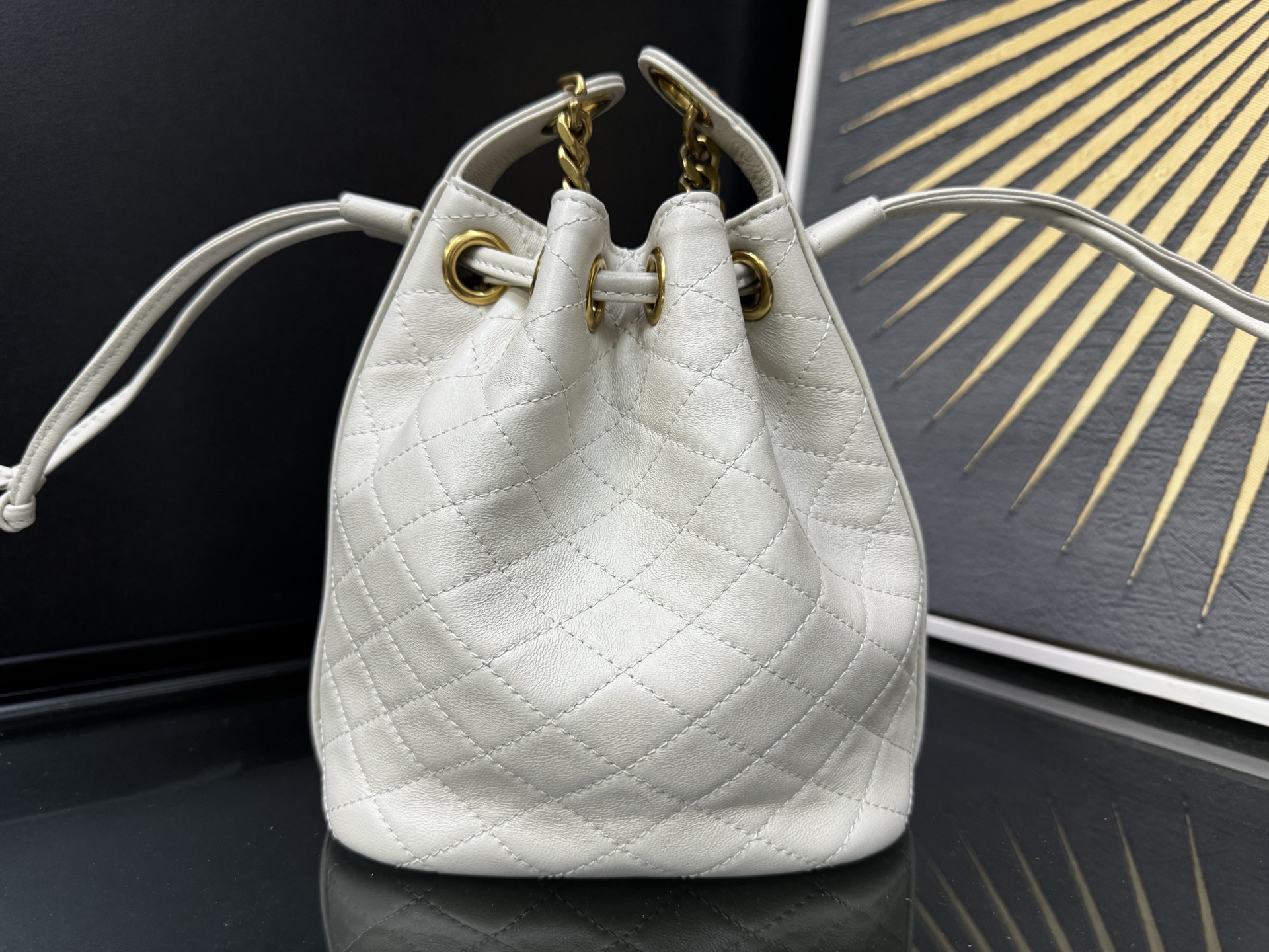 Saint Laurent Le CASSANDRE 생로랑 르 까산드르 램스킨 버킷백 840886 15