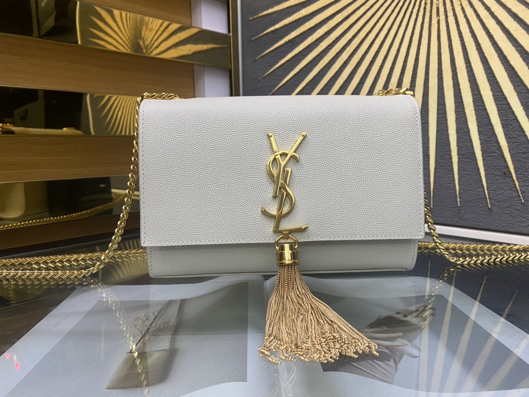 Saint Laurent Kate 20 Chain Bag 생로랑 케이트 20 체인백 메탈릭 가죽 1