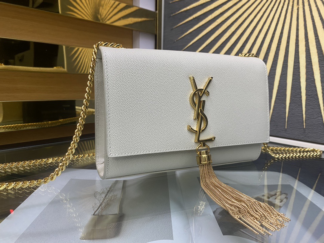 Saint Laurent Kate 20 Chain Bag 생로랑 케이트 20 체인백 메탈릭 가죽 2