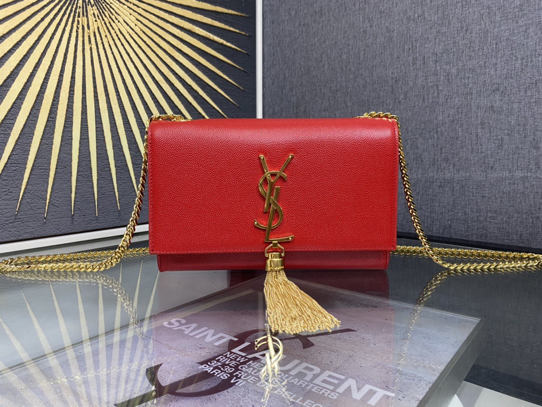 Saint Laurent Kate 20 Chain Bag 생로랑 케이트 20 체인백 메탈릭 가죽 1