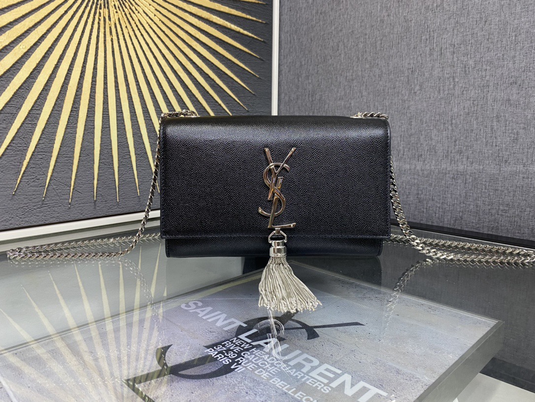 Saint Laurent Kate 20 Chain Bag 생로랑 케이트 20 체인백 메탈릭 가죽 1