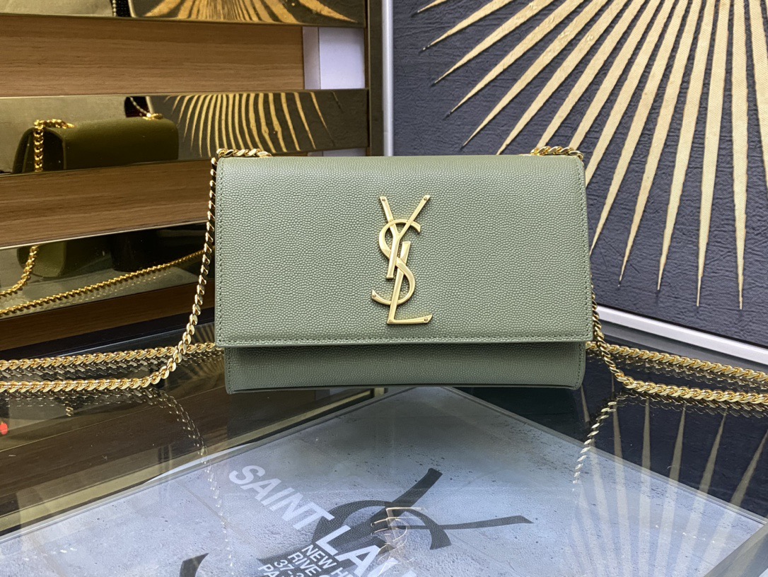 Saint Laurent Kate 20 Chain Bag 생로랑 케이트 20 체인백 메탈릭 가죽 1