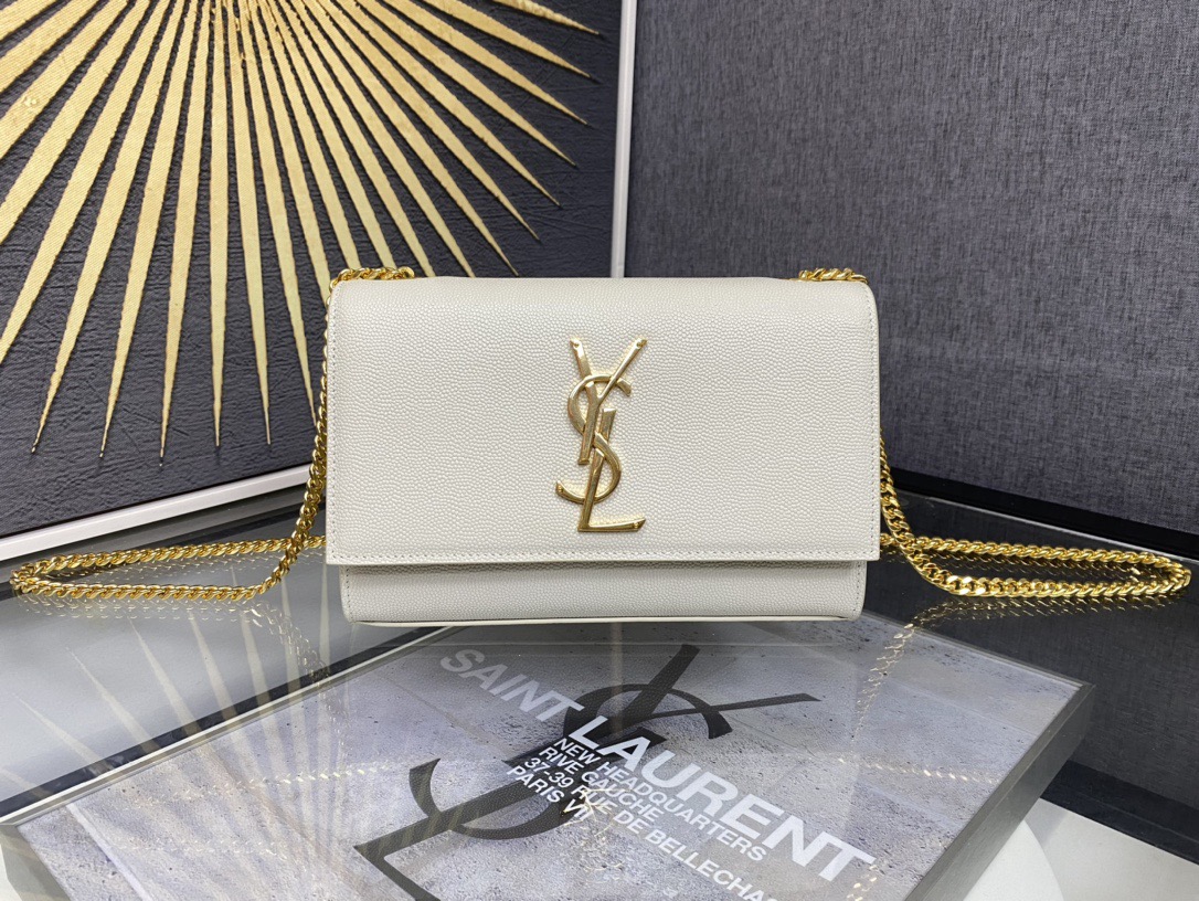 Saint Laurent Kate 20 Chain Bag 생로랑 케이트 20 체인백 메탈릭 가죽 1