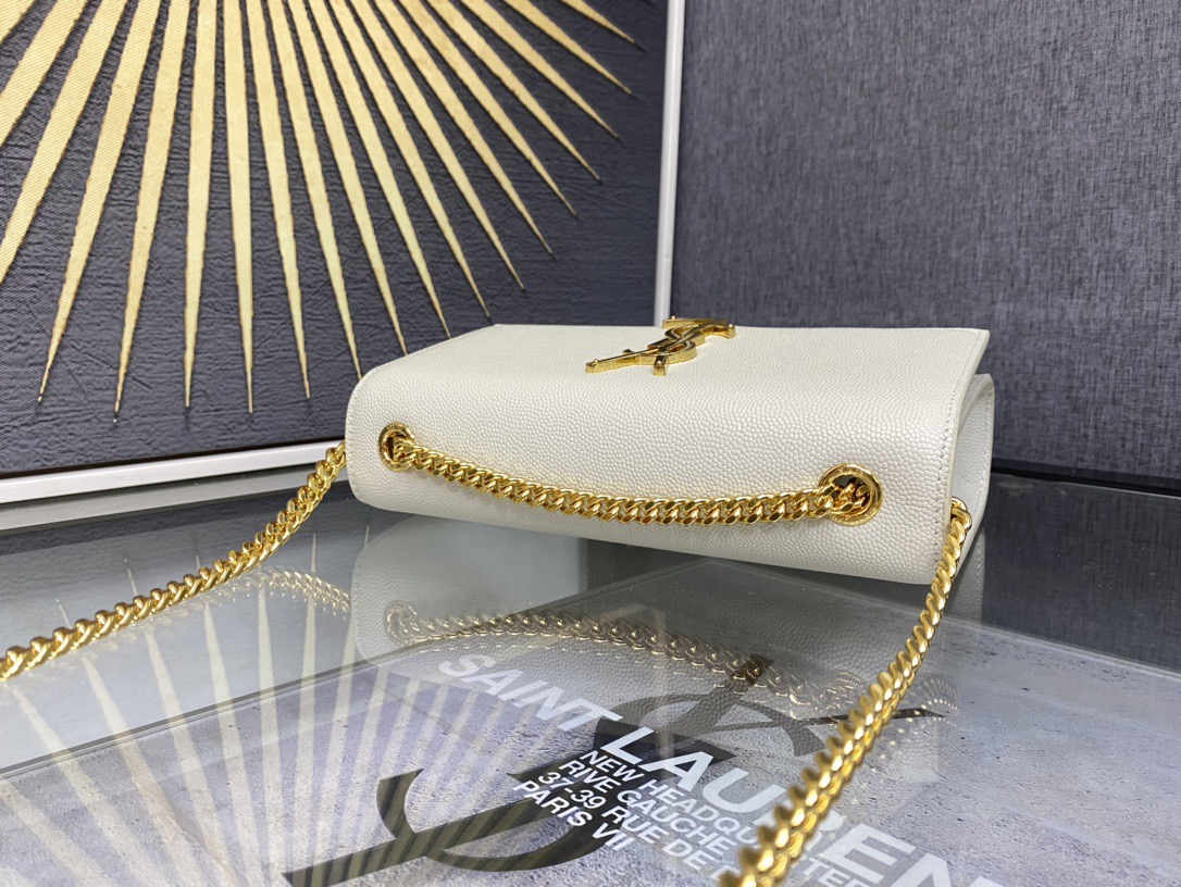 Saint Laurent Kate 20 Chain Bag 생로랑 케이트 20 체인백 메탈릭 가죽 4