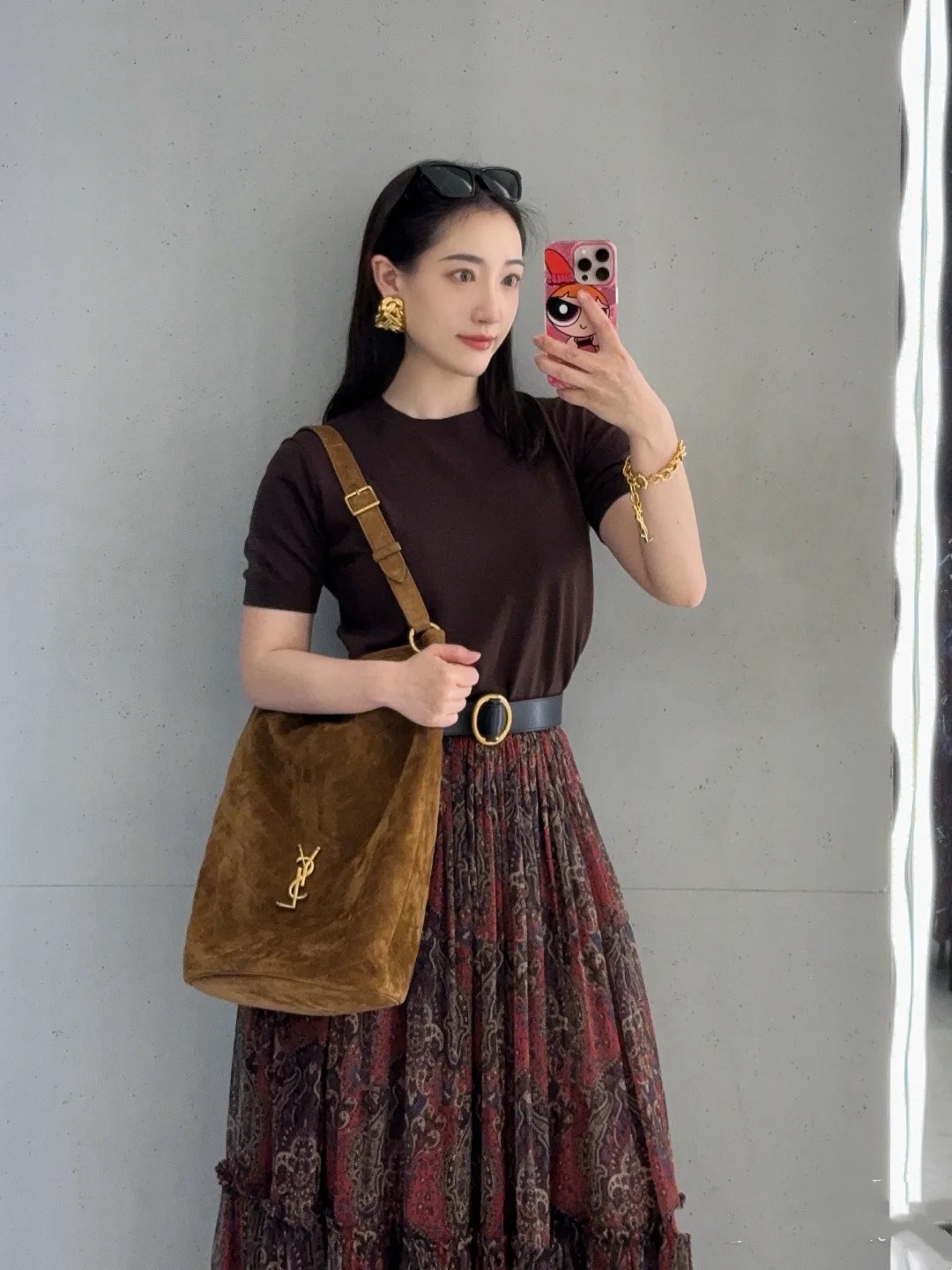 Saint Laurent Niki 생로랑 니키 스웨이드 버킷백 844346 38cm 1