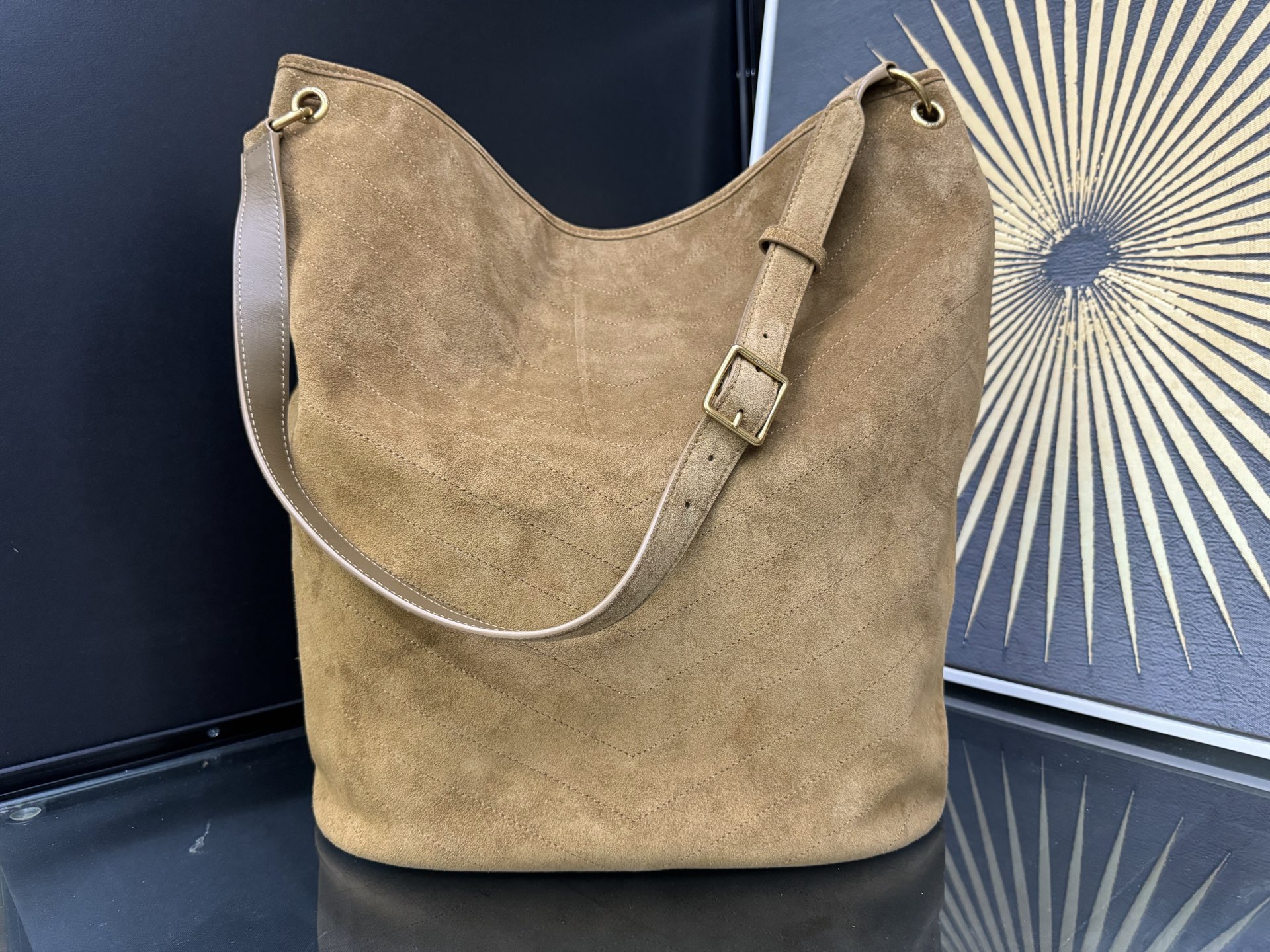 Saint Laurent Niki 생로랑 니키 스웨이드 버킷백 844346 38cm 11