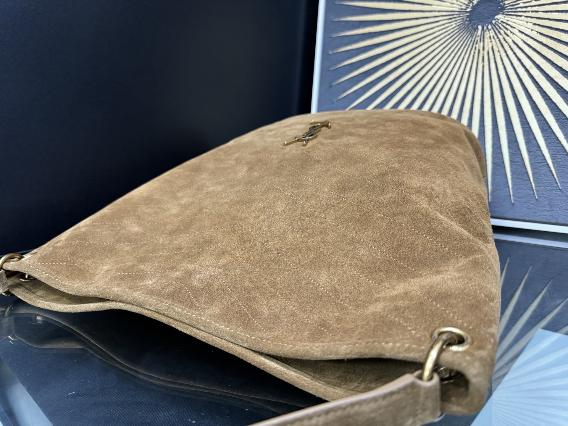 Saint Laurent Niki 생로랑 니키 스웨이드 버킷백 844346 38cm 14