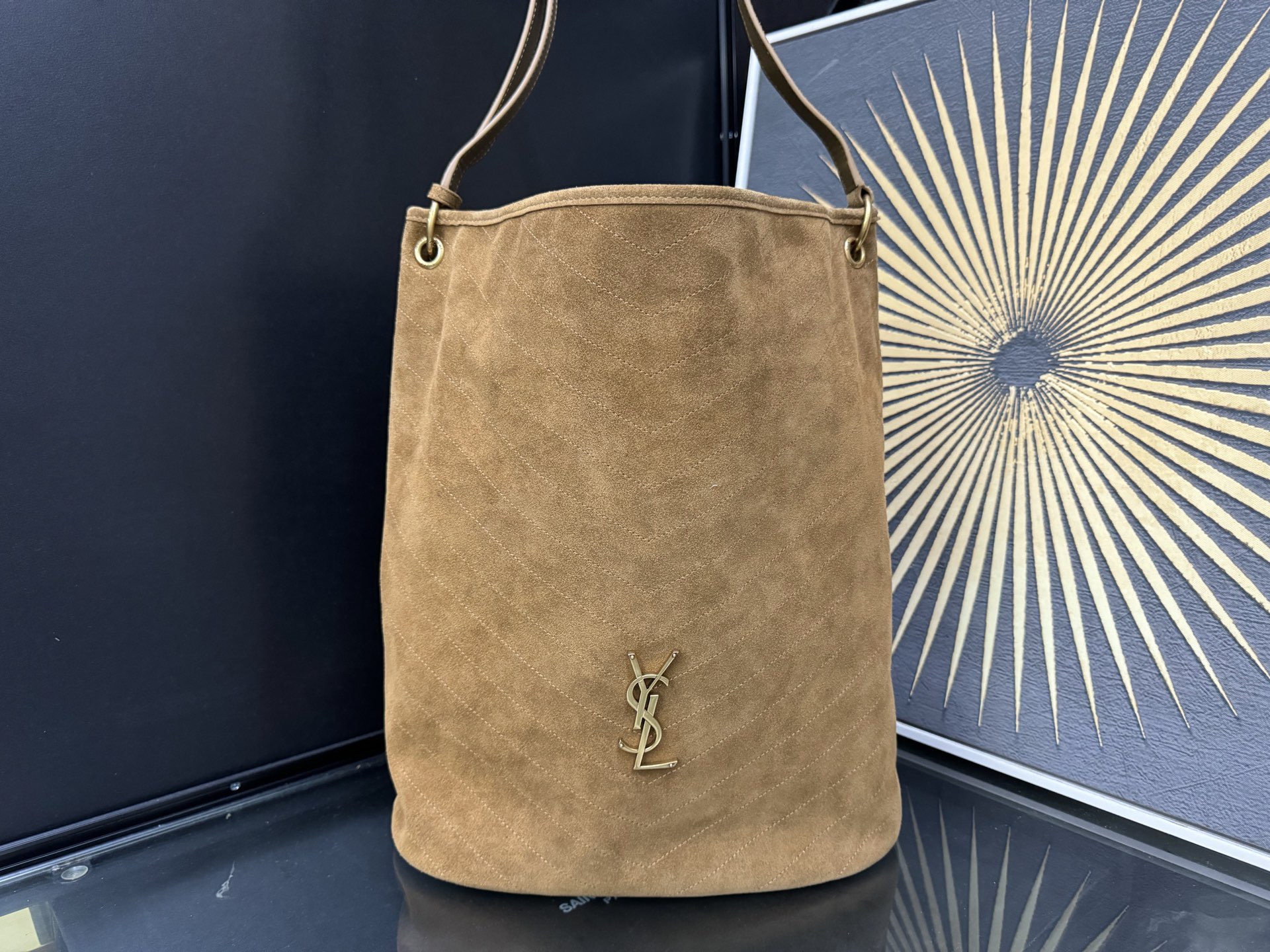 Saint Laurent Niki 생로랑 니키 스웨이드 버킷백 844346 38cm 16