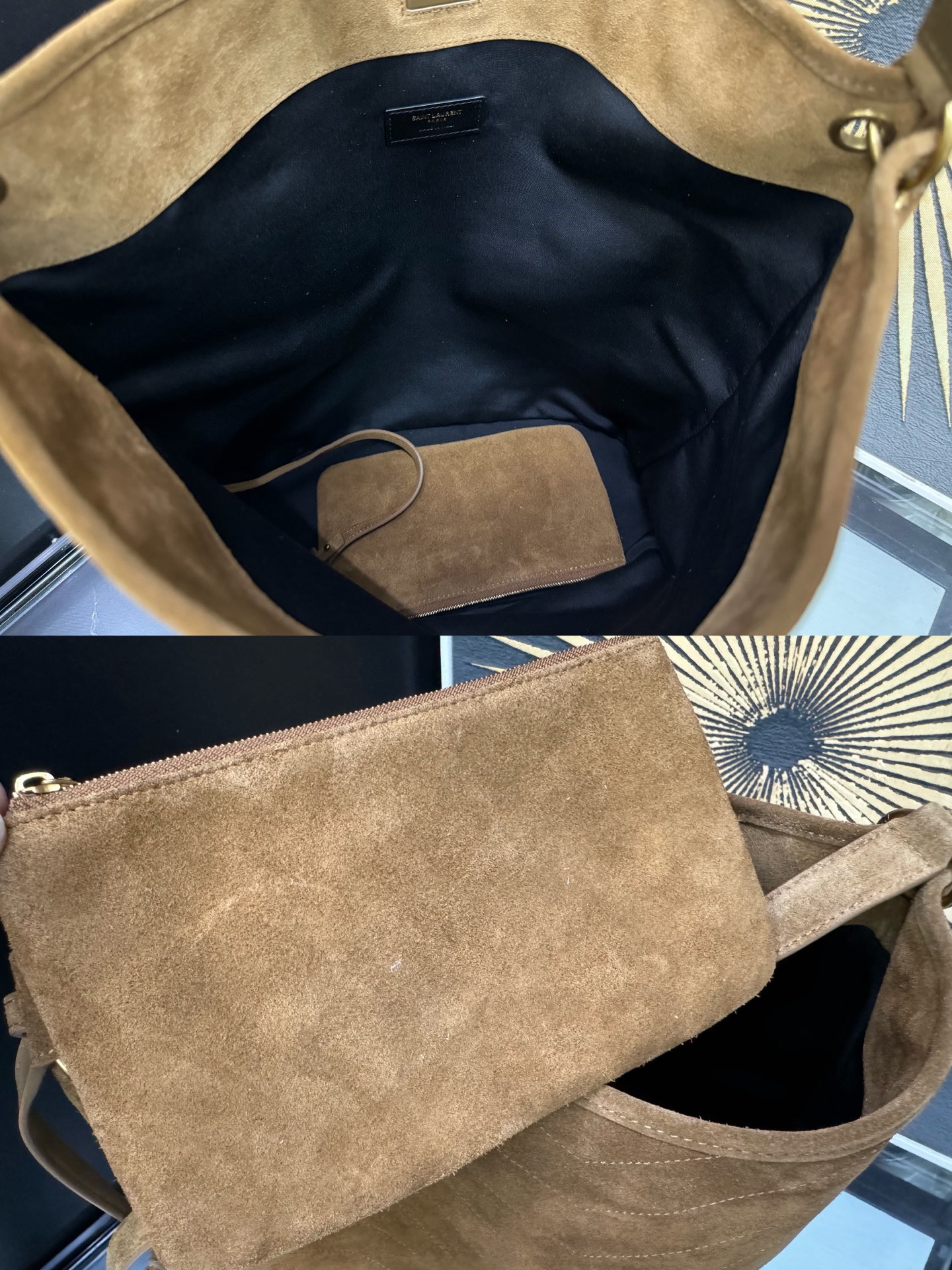 Saint Laurent Niki 생로랑 니키 스웨이드 버킷백 844346 38cm 18