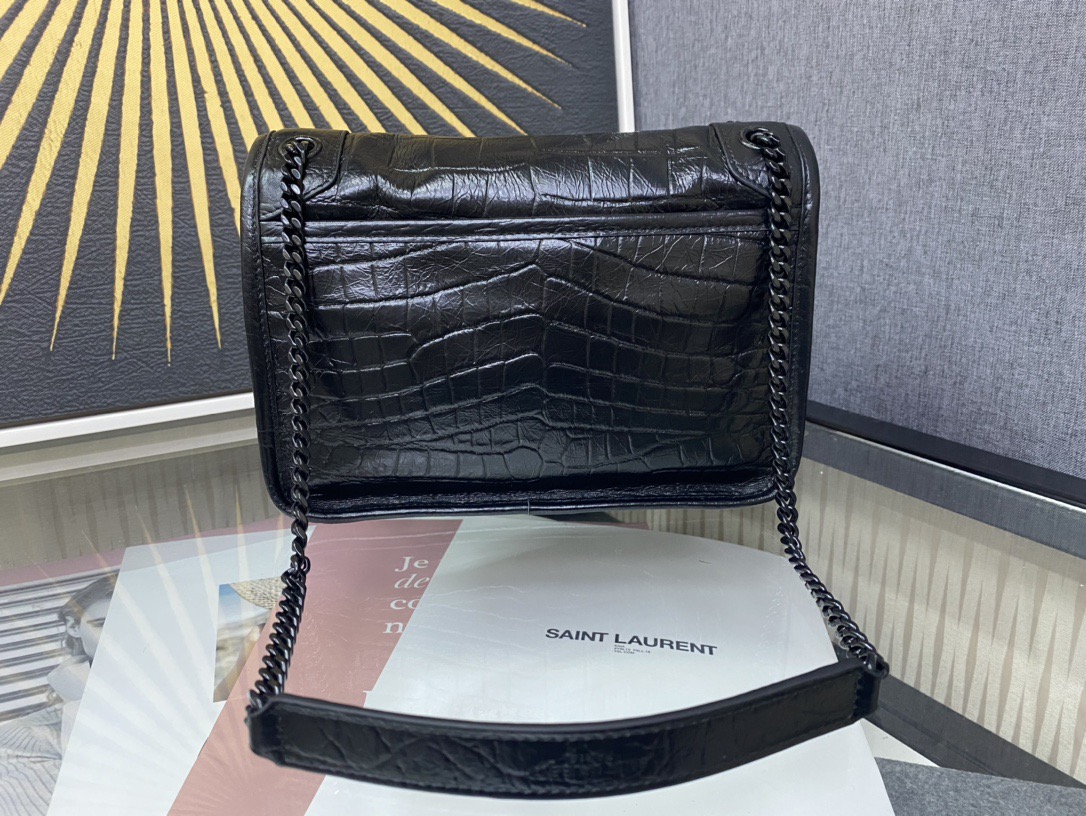 Saint Laurent Niki Medium 생로랑 니키 미디엄 크로커다일 엠보스드 백 5