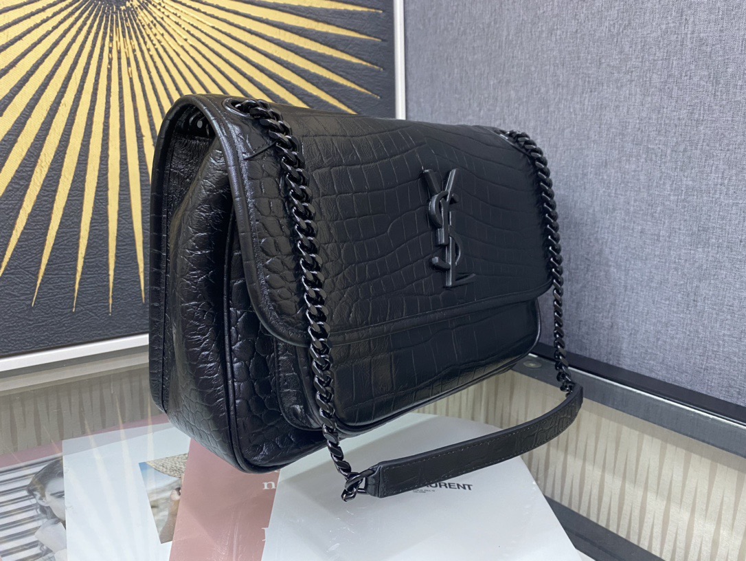 Saint Laurent Niki Large 생로랑 니키 라지 크로커다일 엠보스드 백 498894 28cm 2