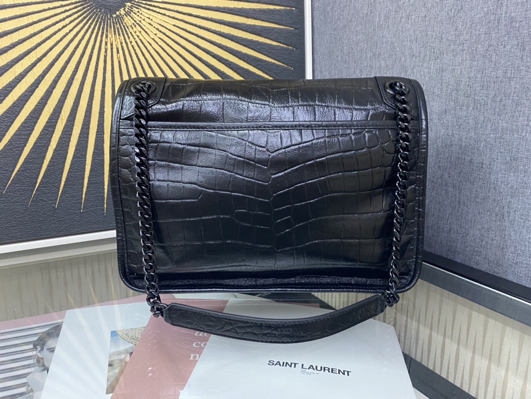 Saint Laurent Niki Large 생로랑 니키 라지 크로커다일 엠보스드 백 498894 28cm 3