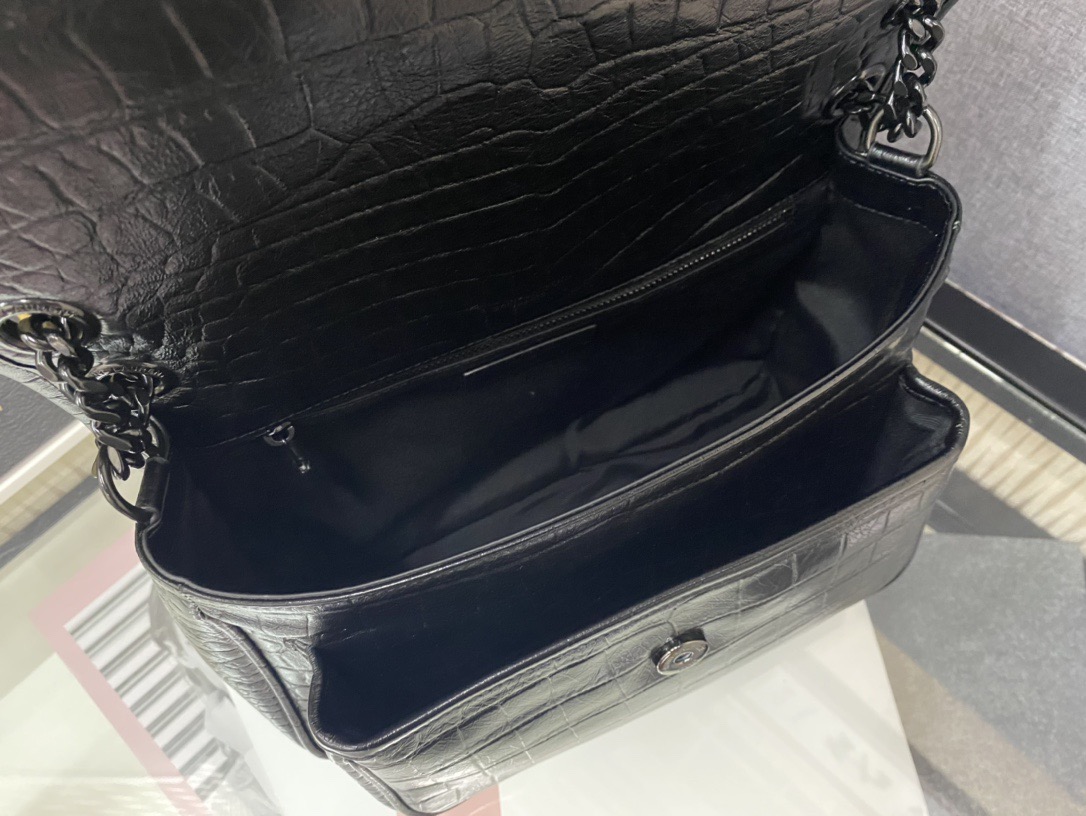 Saint Laurent Niki Large 생로랑 니키 라지 크로커다일 엠보스드 백 498894 28cm 5