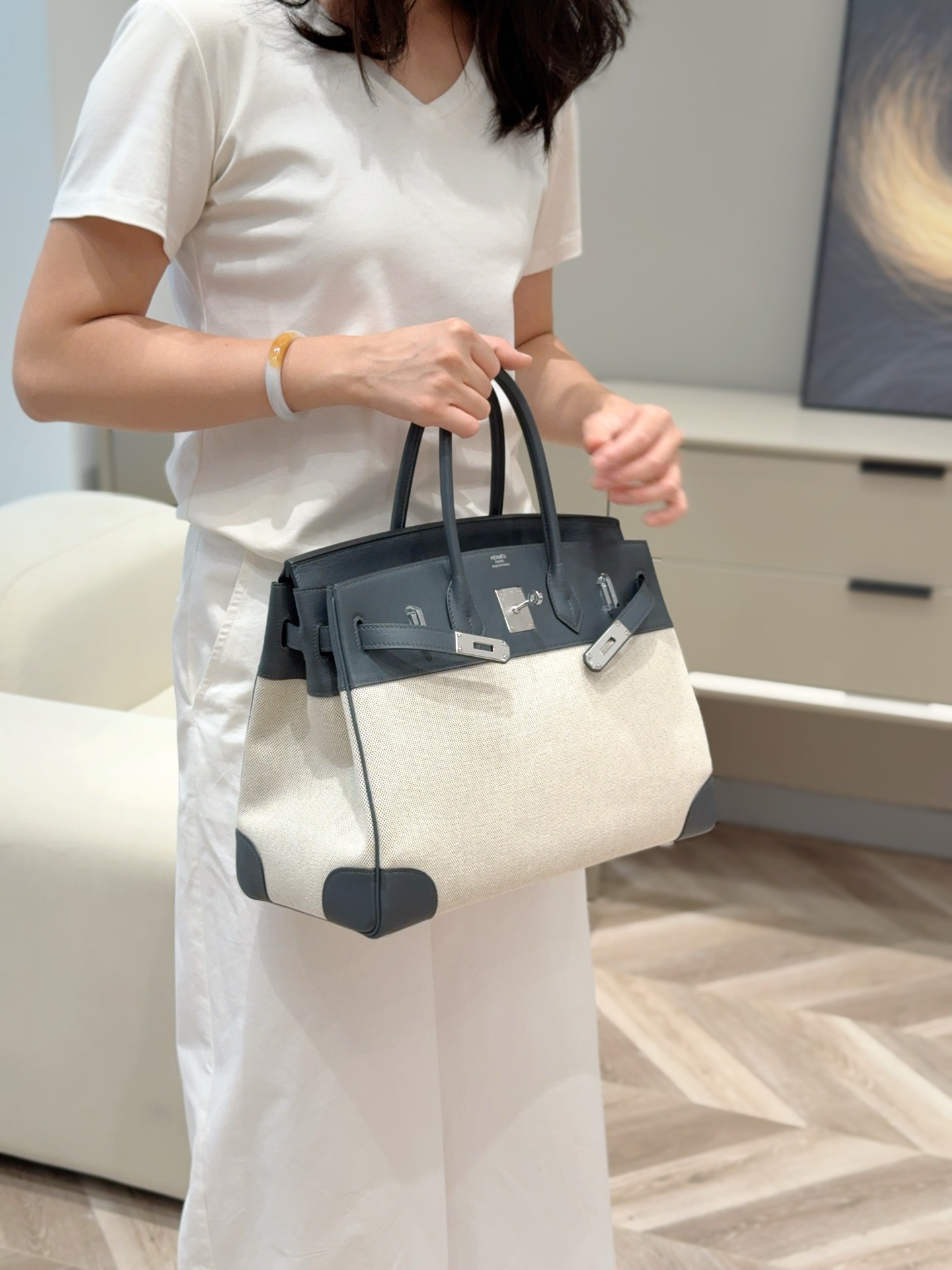 Hermès Birkin 35 에르메스 버킨 35 토일 캔버스 & 스위프트 가죽 5