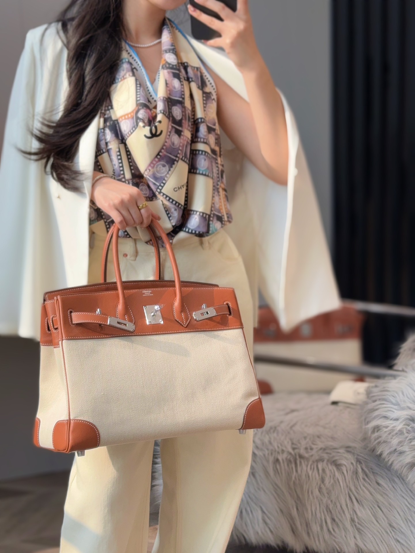 Hermès Birkin 35 에르메스 버킨 35 토일 캔버스 & 스위프트 가죽 8