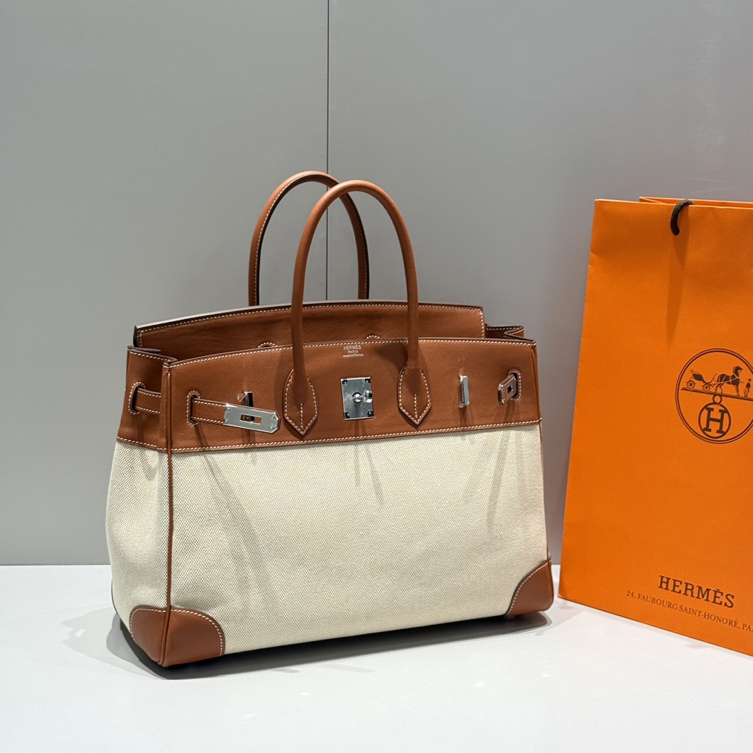 Hermès Birkin 35 에르메스 버킨 35 토일 캔버스 & 스위프트 가죽 9