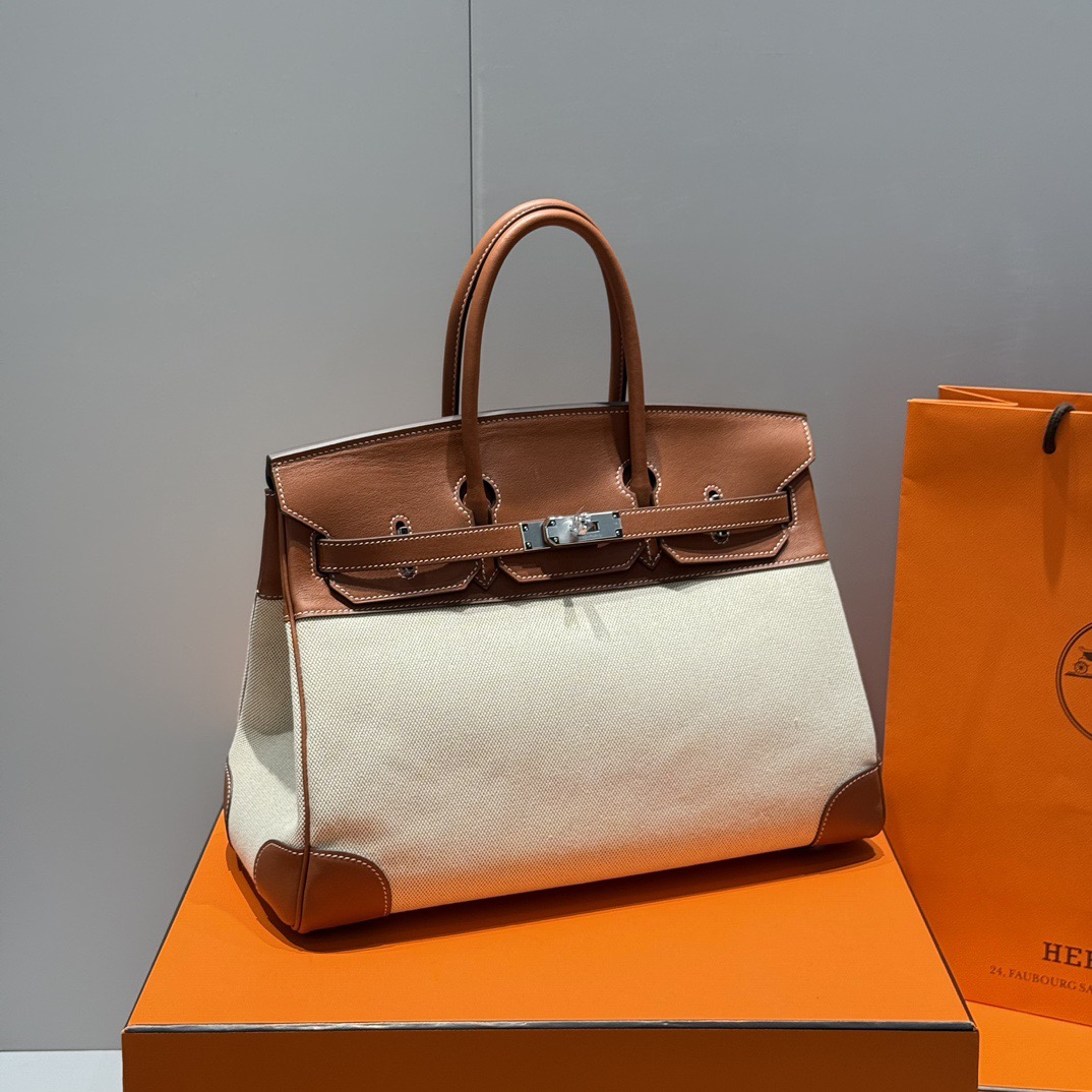 Hermès Birkin 35 에르메스 버킨 35 토일 캔버스 & 스위프트 가죽 11