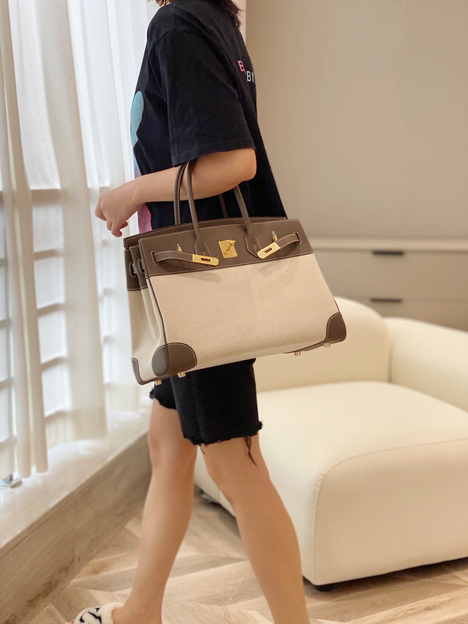 Hermès Birkin 35 에르메스 버킨 35 토일 캔버스 & 스위프트 가죽 3