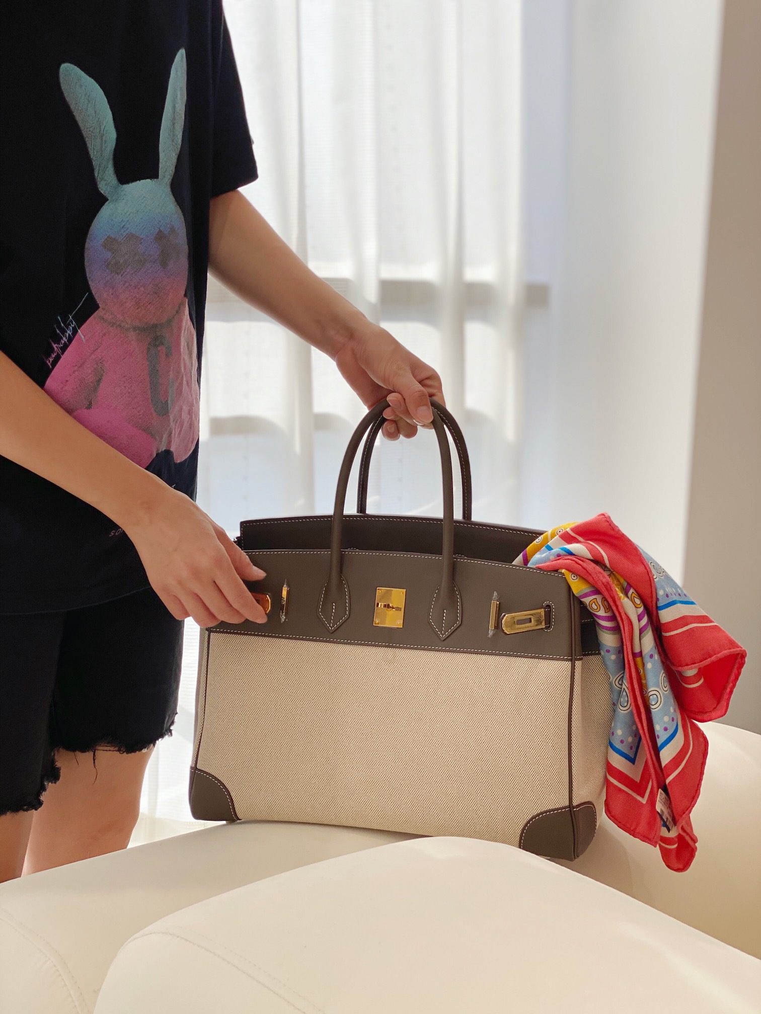 Hermès Birkin 35 에르메스 버킨 35 토일 캔버스 & 스위프트 가죽 4