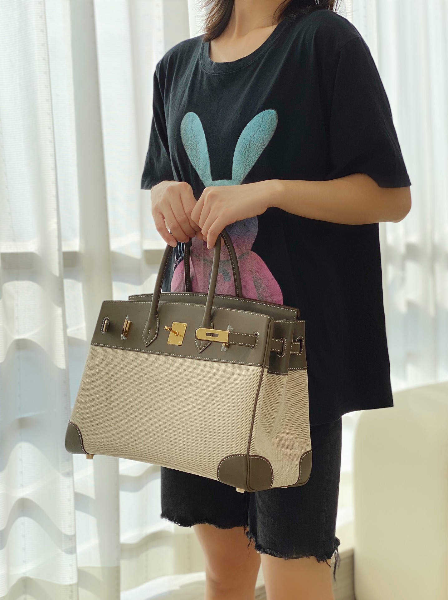 Hermès Birkin 35 에르메스 버킨 35 토일 캔버스 & 스위프트 가죽 5