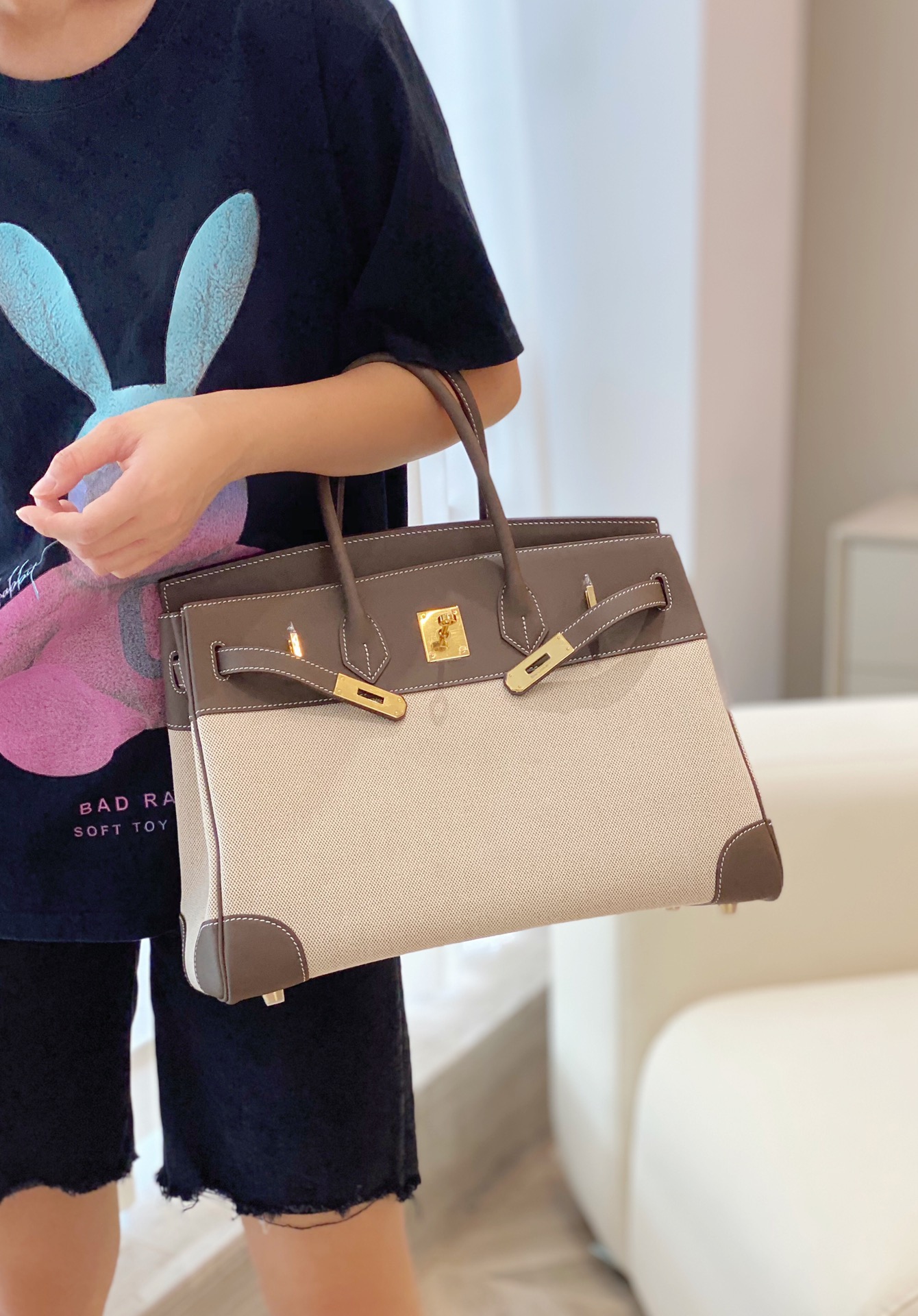Hermès Birkin 35 에르메스 버킨 35 토일 캔버스 & 스위프트 가죽 6