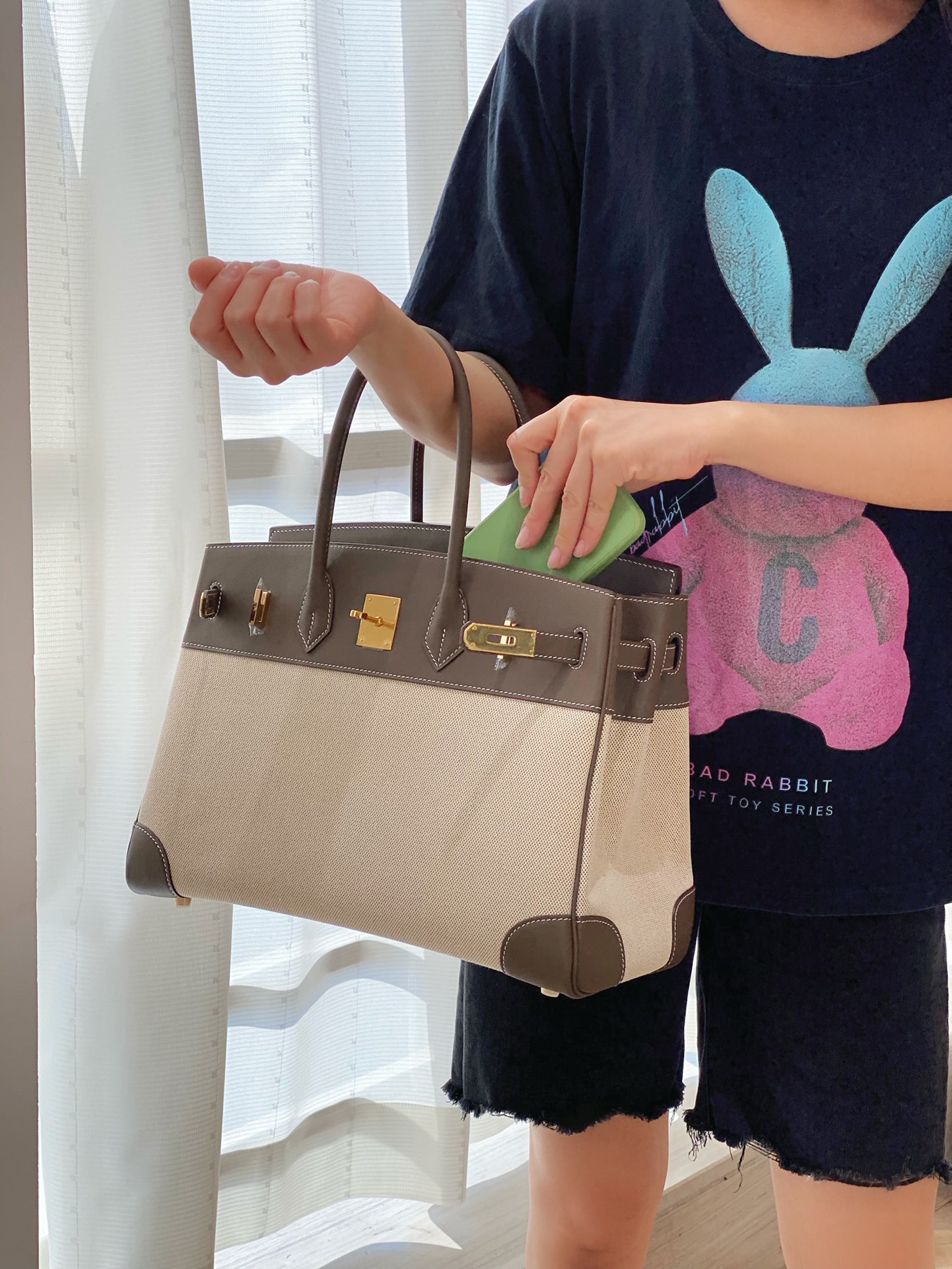 Hermès Birkin 35 에르메스 버킨 35 토일 캔버스 & 스위프트 가죽 7