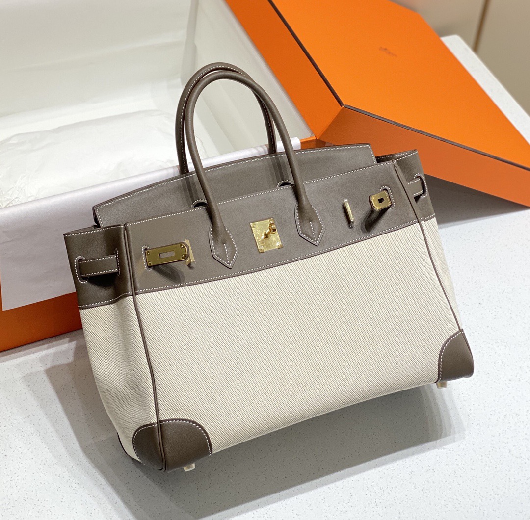 Hermès Birkin 35 에르메스 버킨 35 토일 캔버스 & 스위프트 가죽 11