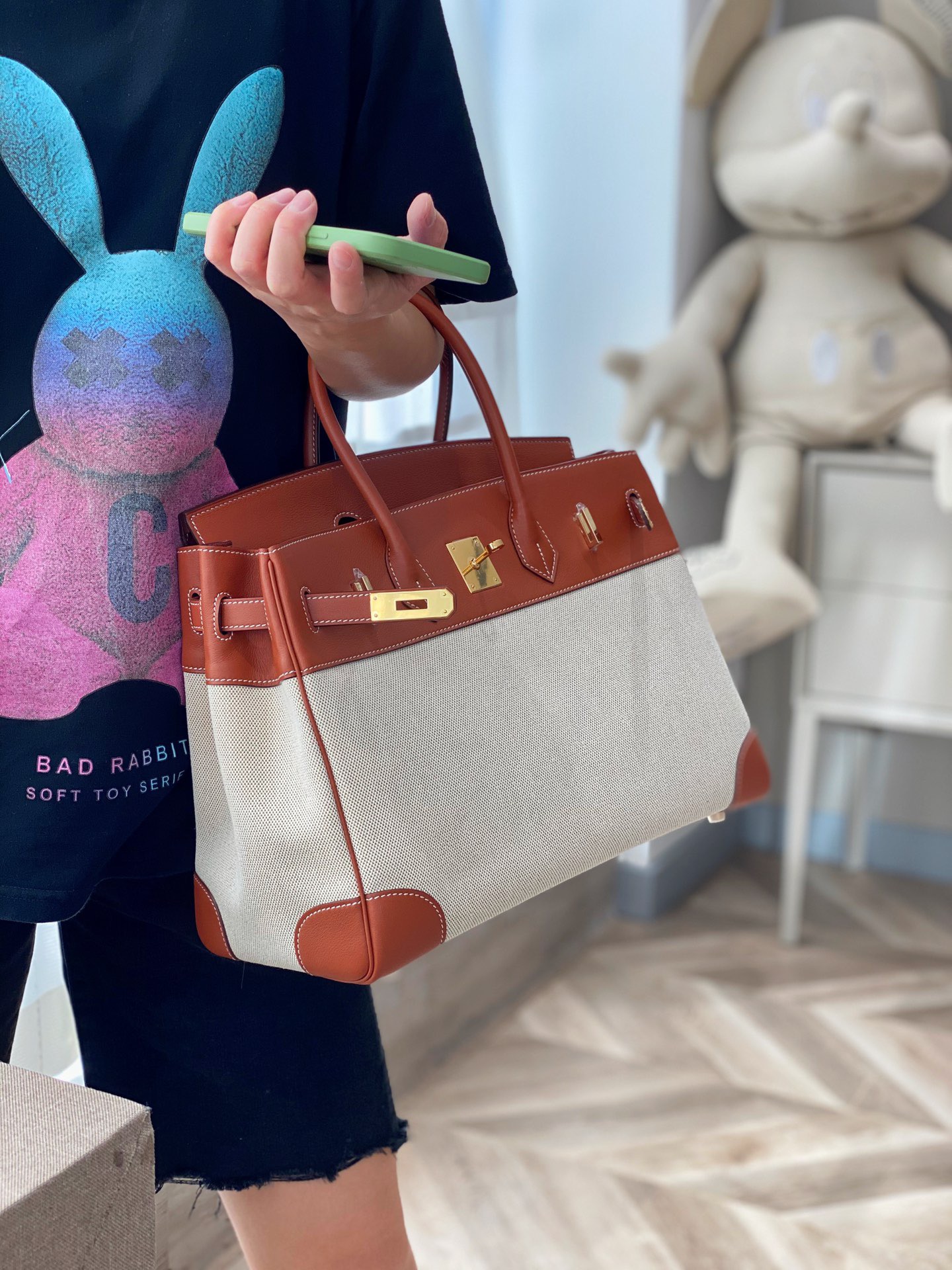 Hermès Birkin 35 에르메스 버킨 35 토일 캔버스 & 스위프트 가죽 2