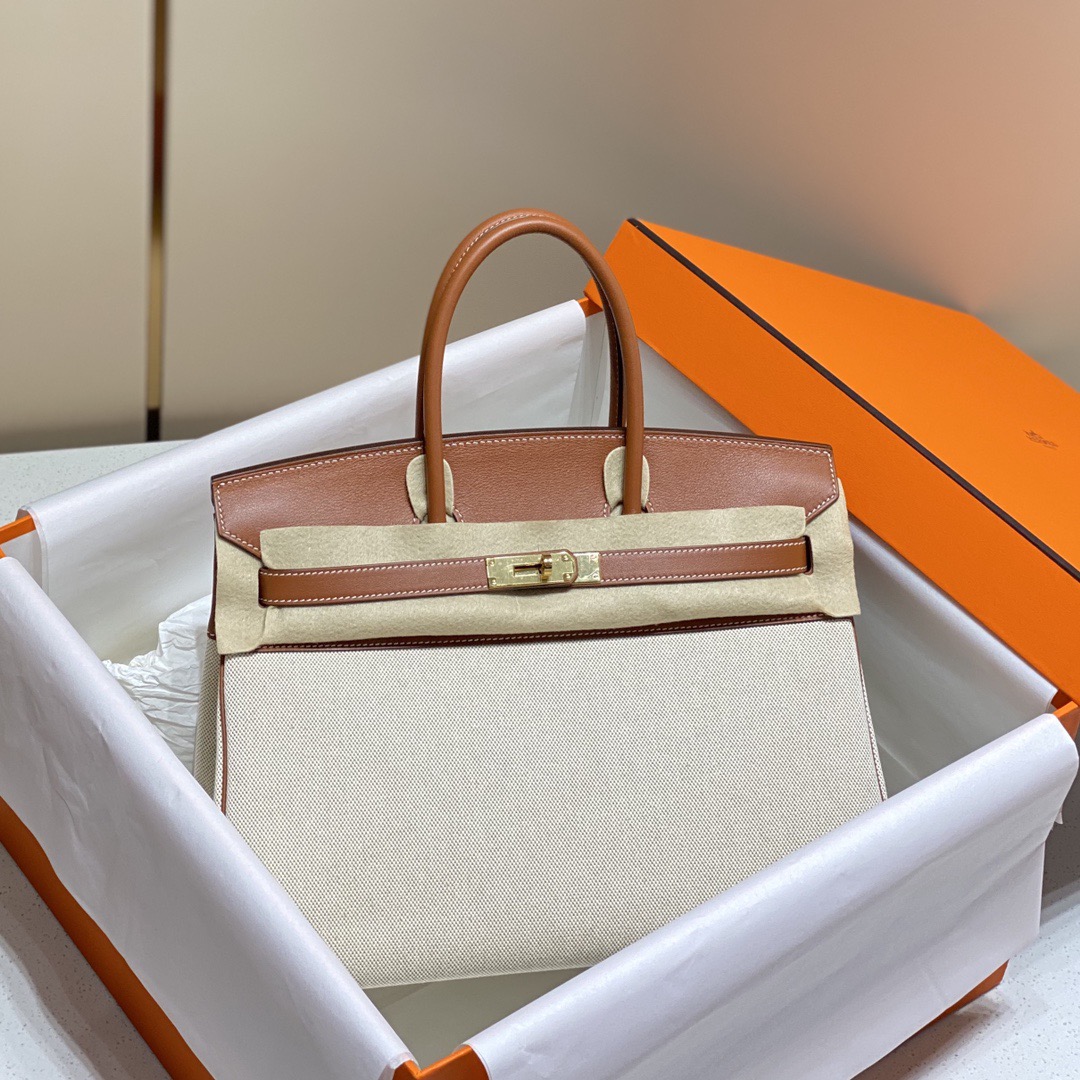 Hermès Birkin 35 에르메스 버킨 35 토일 캔버스 & 스위프트 가죽 7