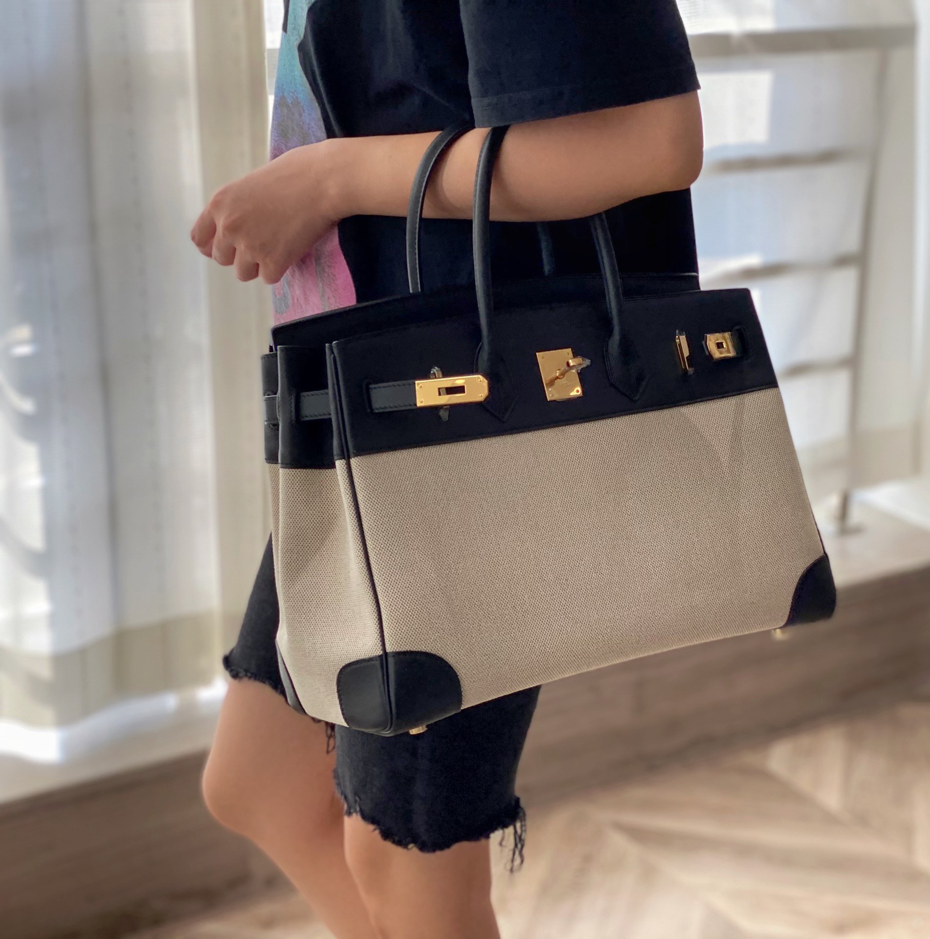 Hermès Birkin 35 에르메스 버킨 35 토일 캔버스 & 스위프트 가죽 3