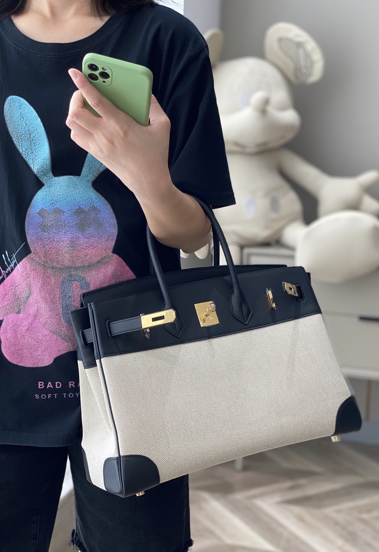 Hermès Birkin 35 에르메스 버킨 35 토일 캔버스 & 스위프트 가죽 4