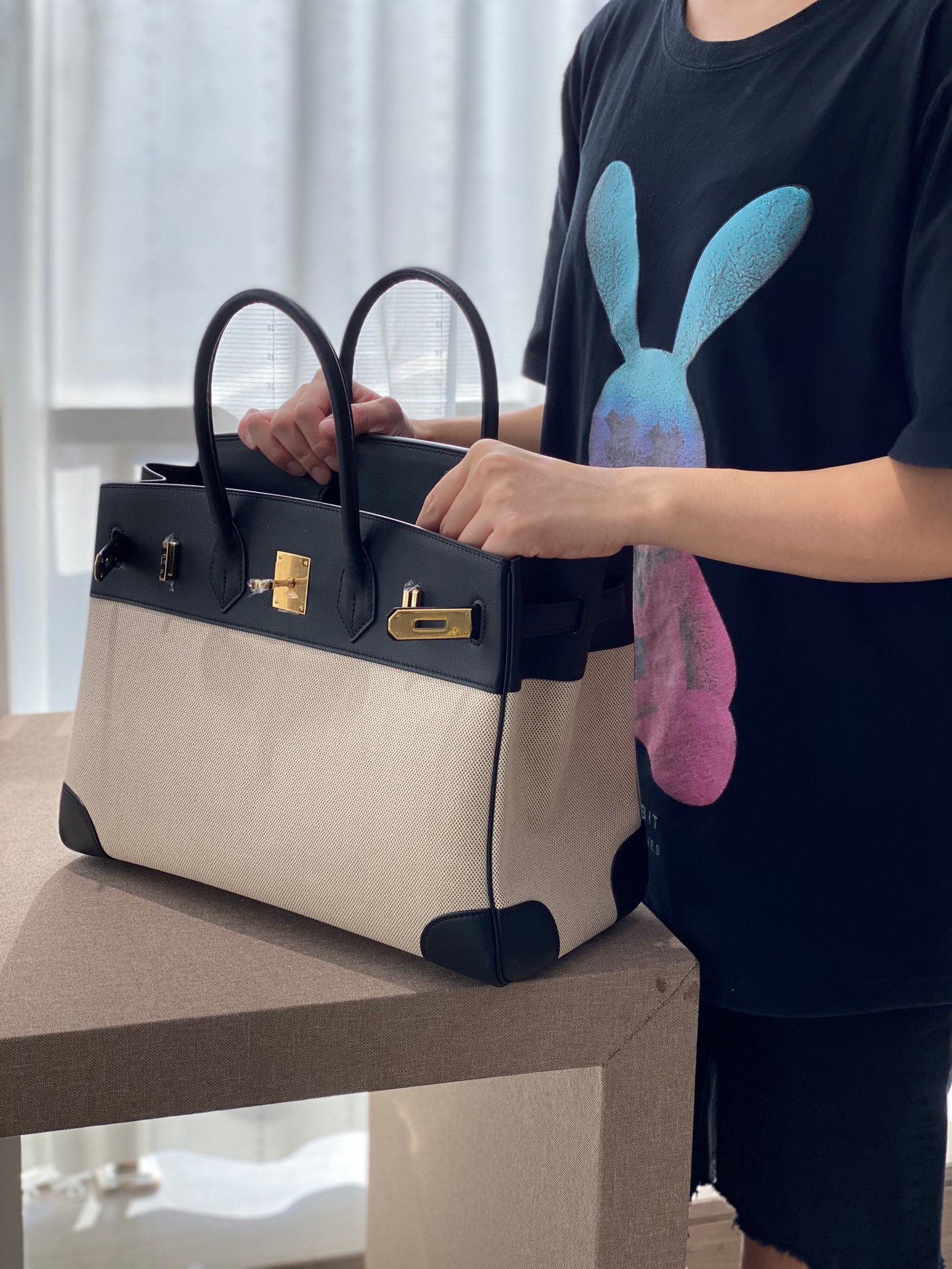 Hermès Birkin 35 에르메스 버킨 35 토일 캔버스 & 스위프트 가죽 6